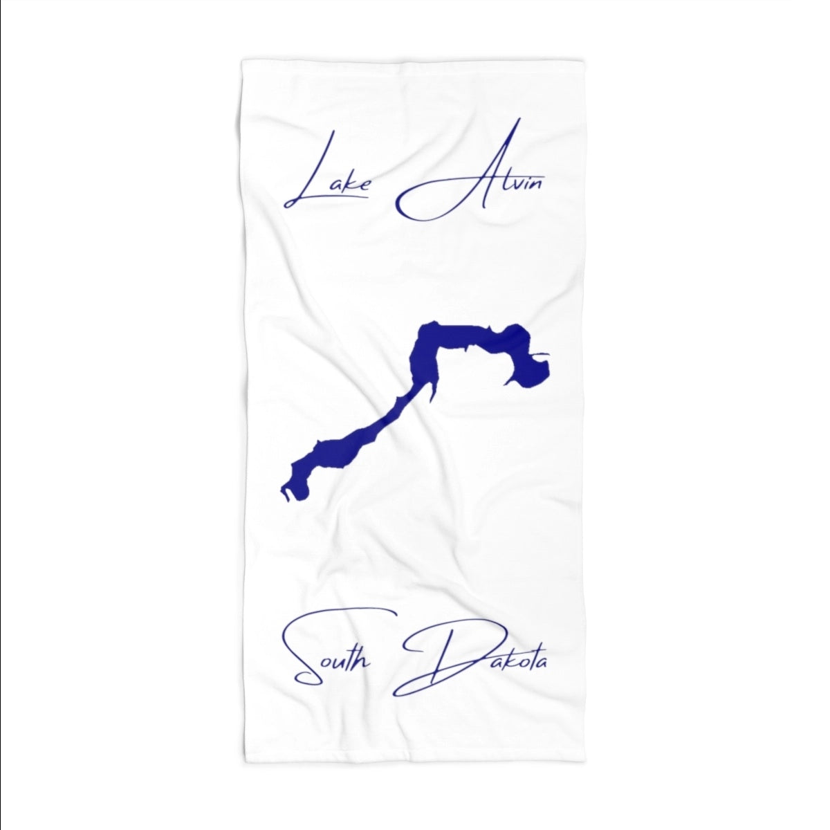 South Dakota Lake Alvin Beach Towel front position view from front 36 x 72.webp