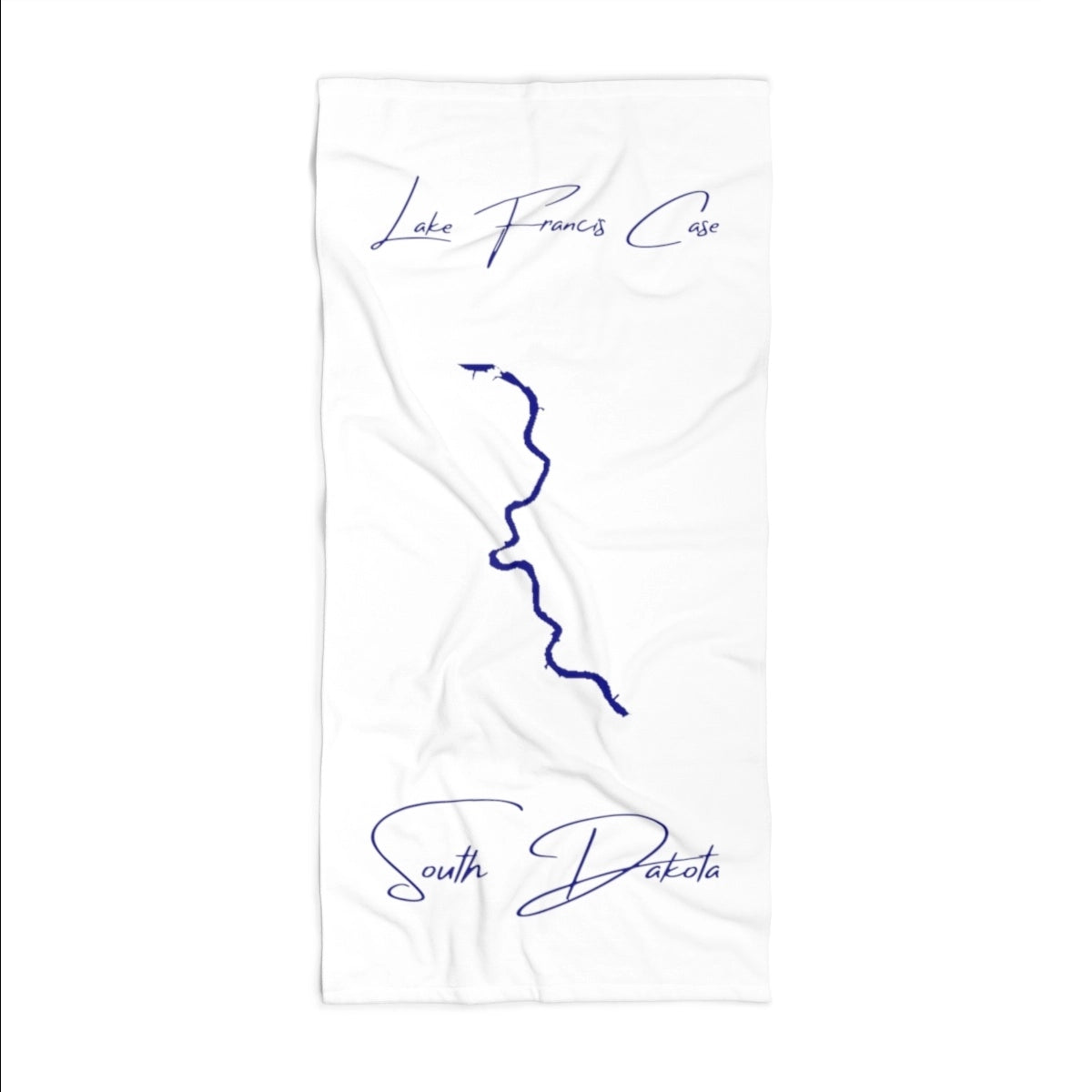 South Dakota Lake Francis Case Beach Towel front position view from front 36 x 72.webp