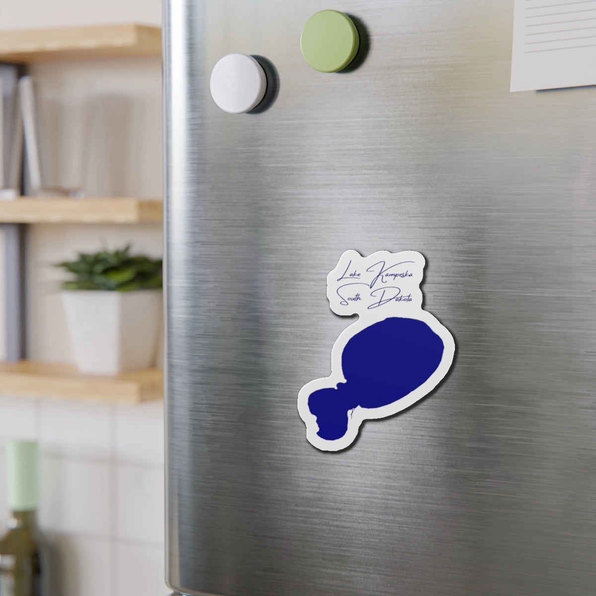 South Dakota Lake Kampeska Die Cut Magnet front position view from context-2 4 x 4.webp