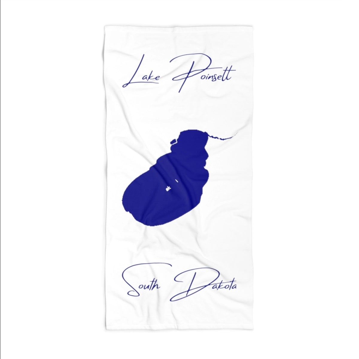 South Dakota Lake Poinsett Beach Towel front position view from front 36 x 72.webp