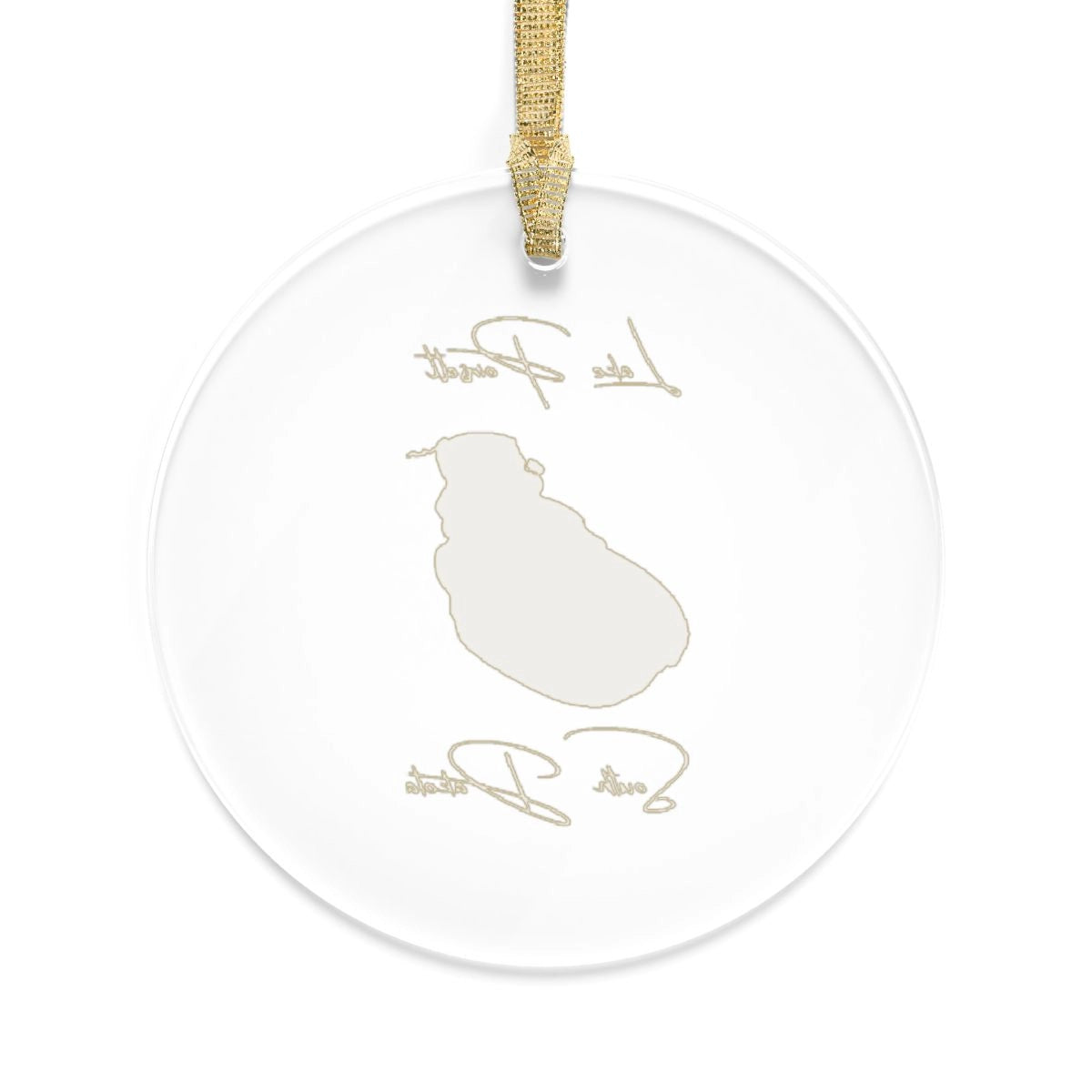 South Dakota Lake Poinsett Tree Ornament other position view from back round.webp