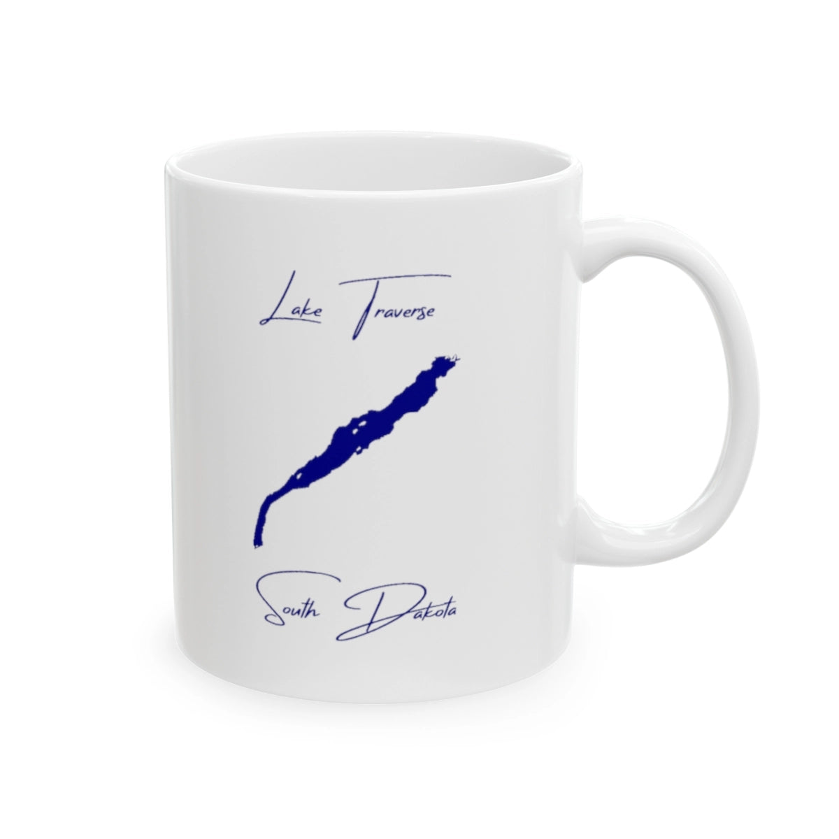 South Dakota Lake Traverse Ceramic Mug other position view from right 11oz.webp