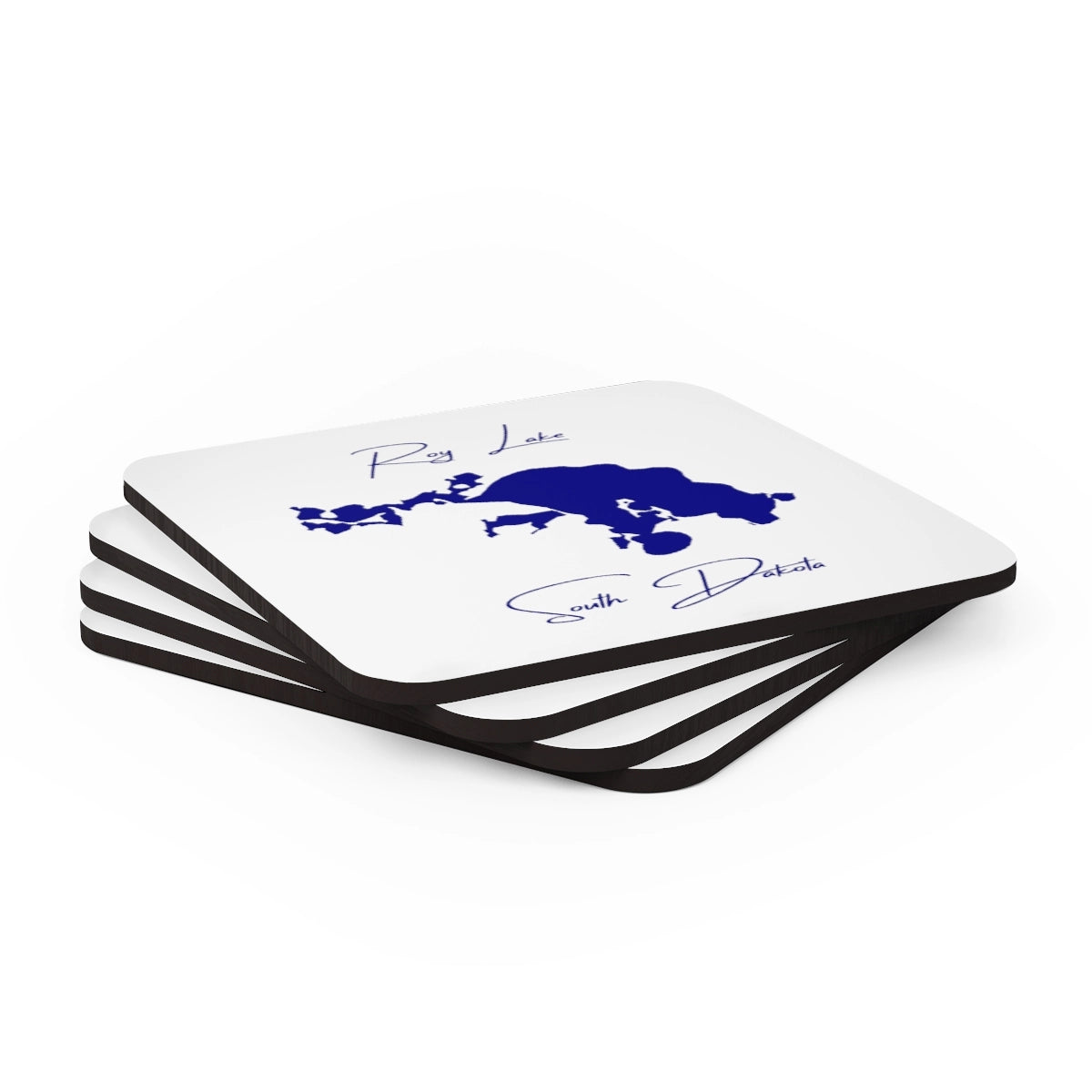 South Dakota Roy Lake Coaster Set front position view from stacked 3.75 x 3.75.webp