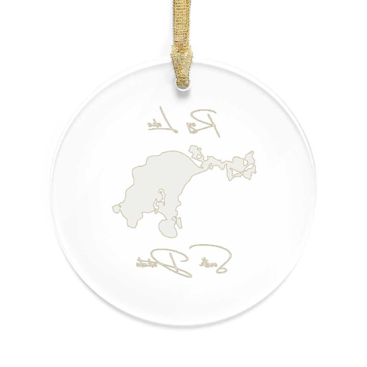 South Dakota Roy Lake Tree Ornament other position view from back round.webp