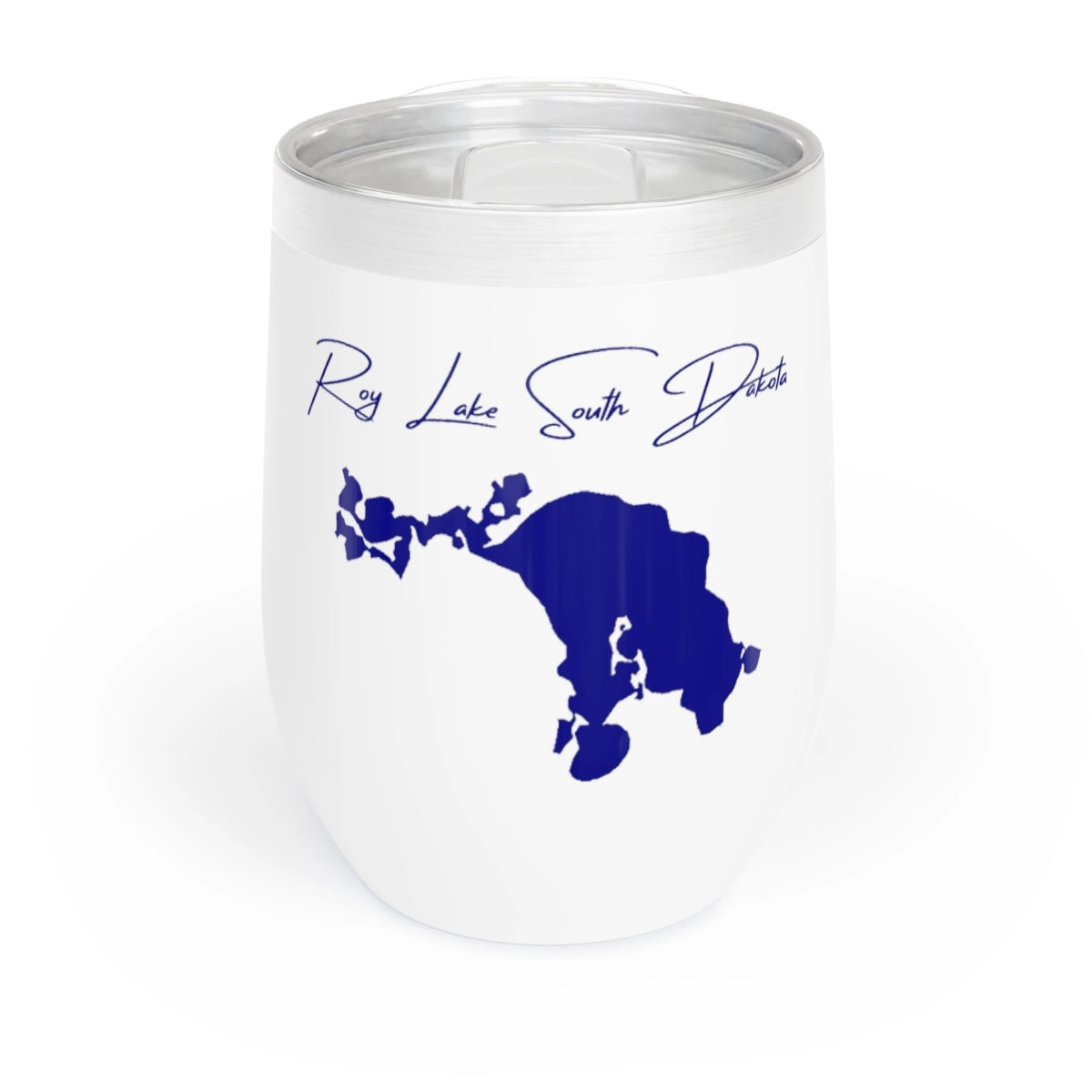 South Dakota Roy Lake Wine Tumbler front position view from front white.webp