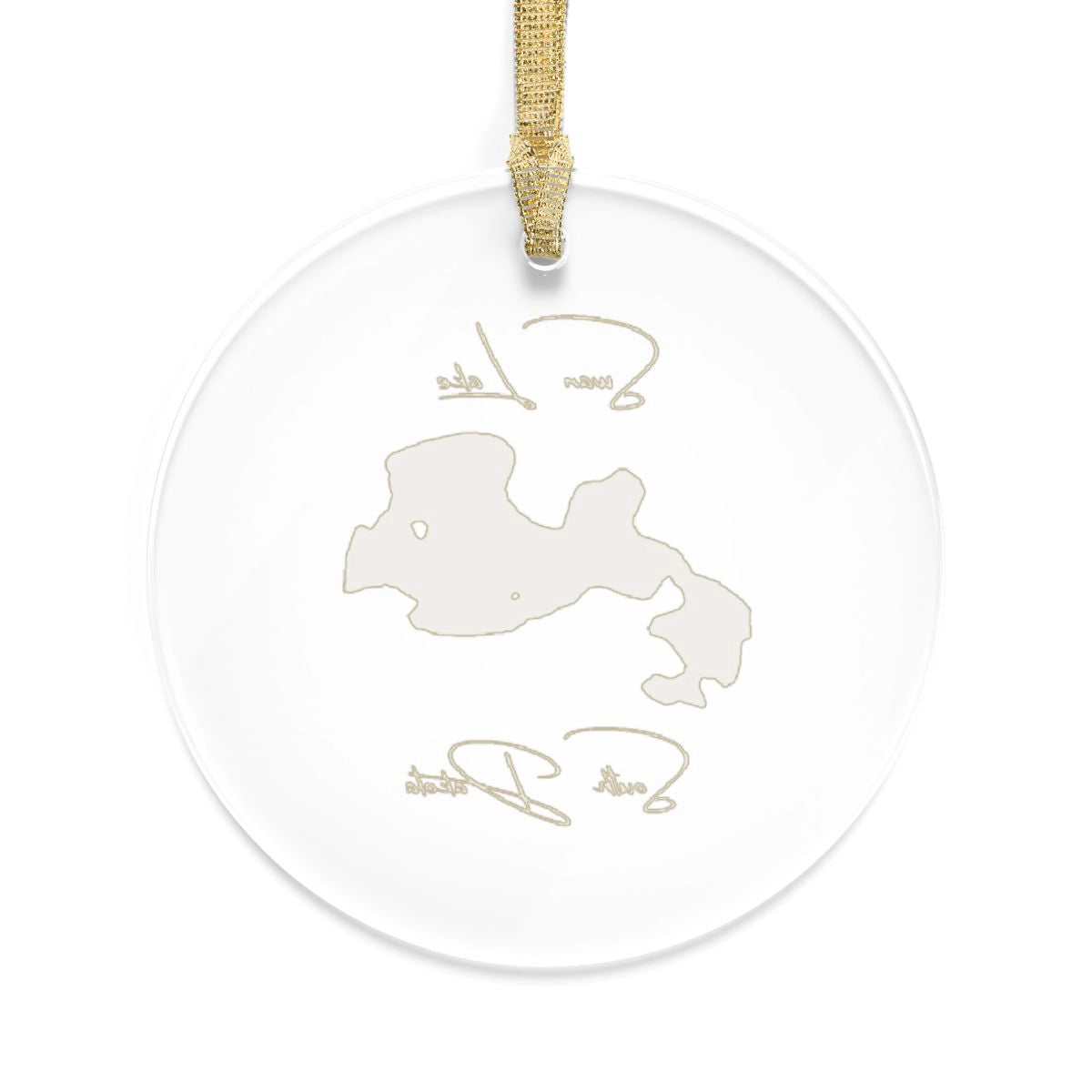 South Dakota Swan Lake Tree Ornament other position view from back round.webp