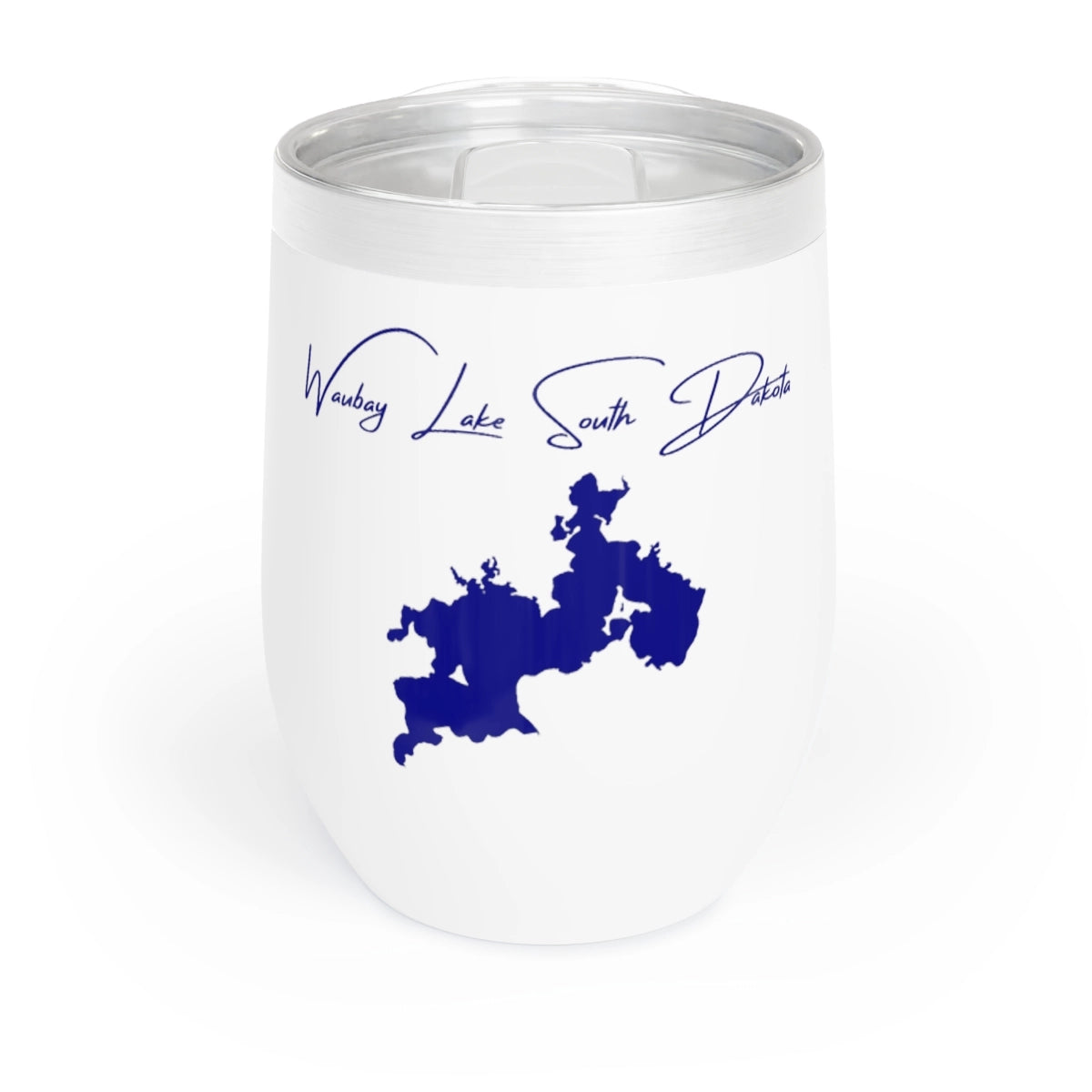 South Dakota Waubay Lake Wine Tumbler front position view from front white.webp