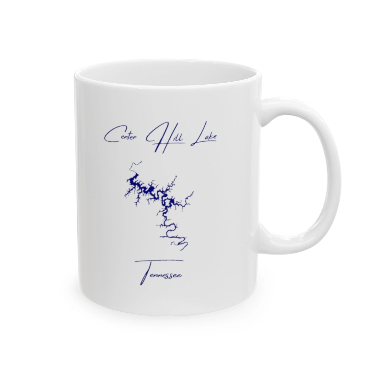 Tennessee Center Hill Lake Ceramic Mug other position view from right 11oz.webp