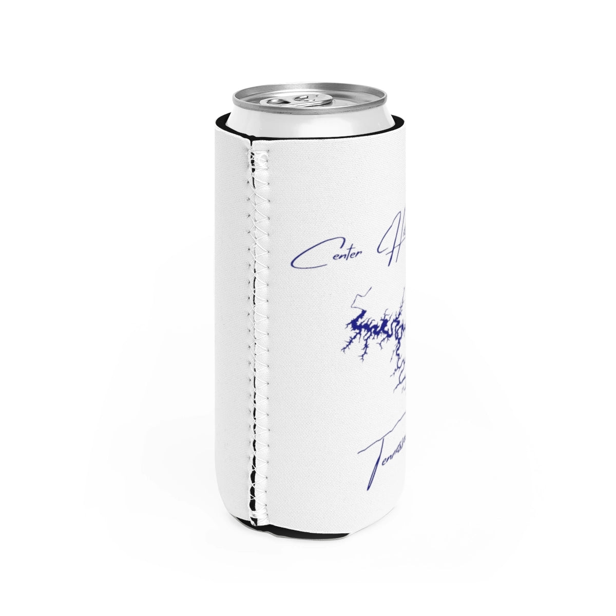 Tennessee Center Hill Lake Slim Can Koozie all position view from right white.webp