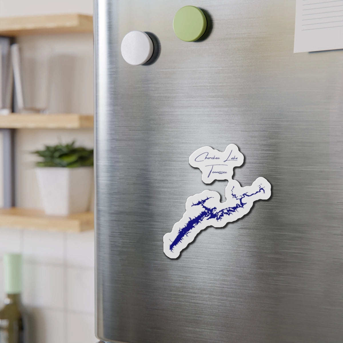 Tennessee Cherokee Lake Die Cut Magnet front position view from context-2 4 x 4.webp