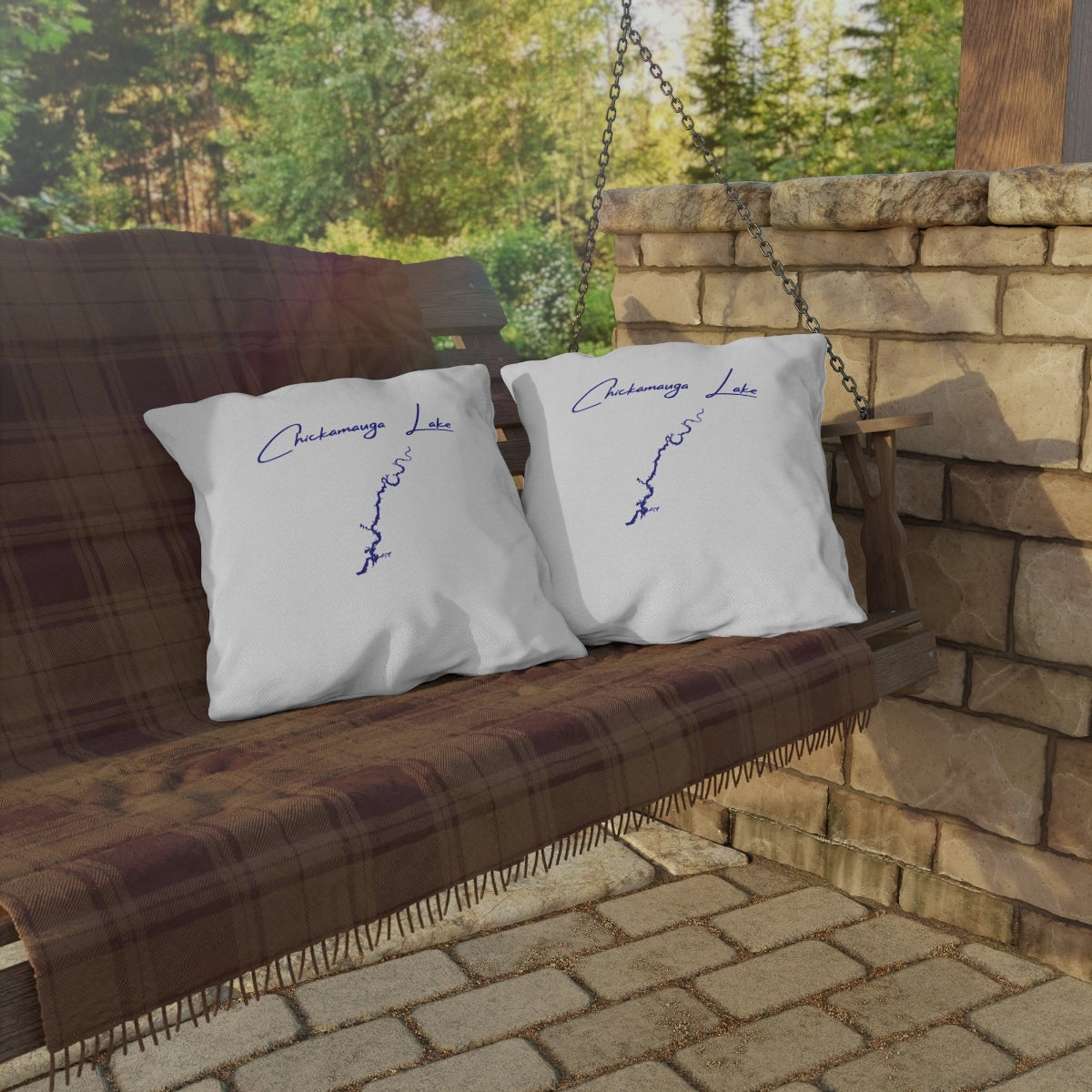 Tennessee Chickamauga Lake Outdoor Pillow all position view from context-2 20 x 20.webp