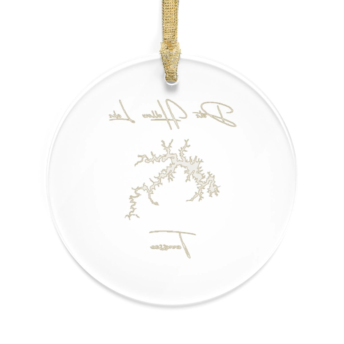 Tennessee Dale Hollow Lake Tree Ornament other position view from back round.webp