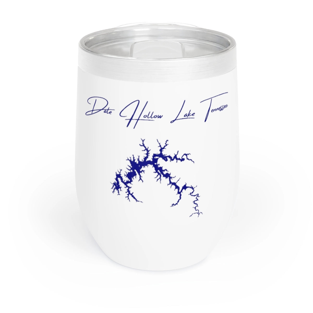 Tennessee Dale Hollow Lake Wine Tumbler front position view from front white.webp