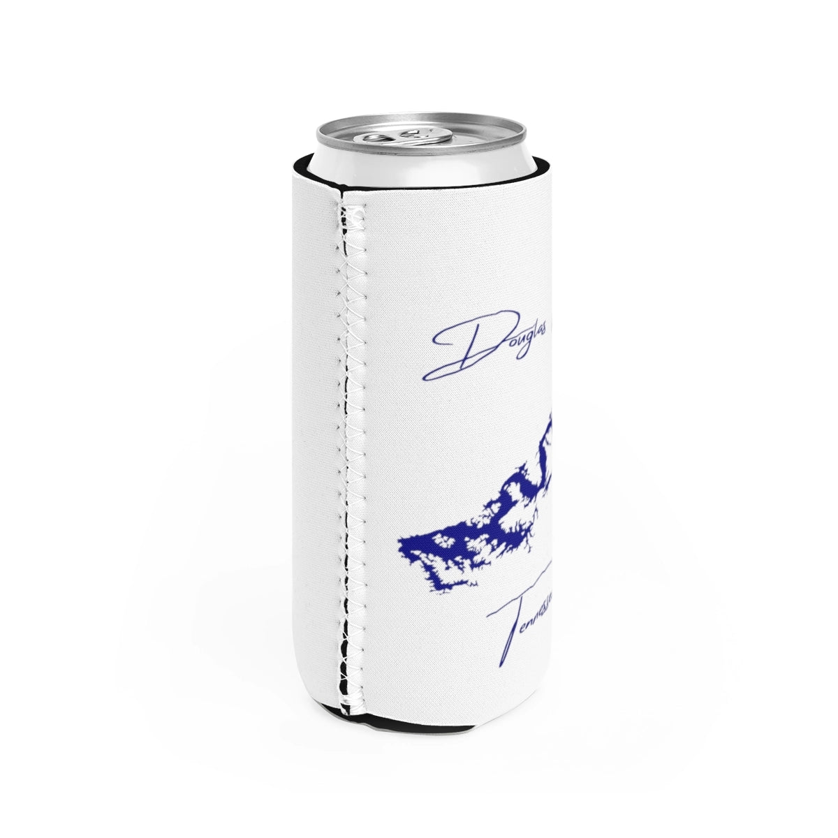 Tennessee Douglas Lake Slim Can Koozie all position view from right white.webp