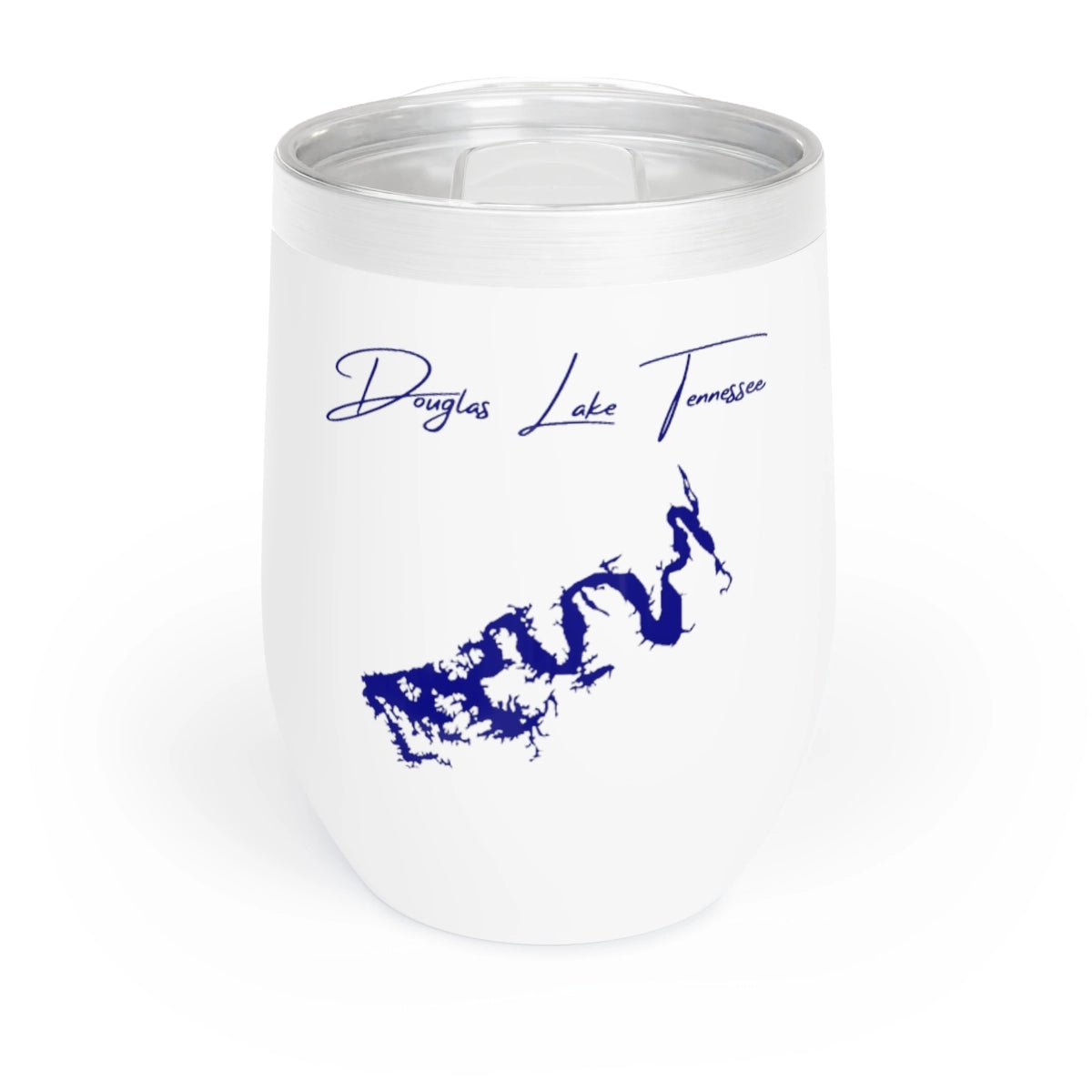 Tennessee Douglas Lake Wine Tumbler front position view from front white.webp