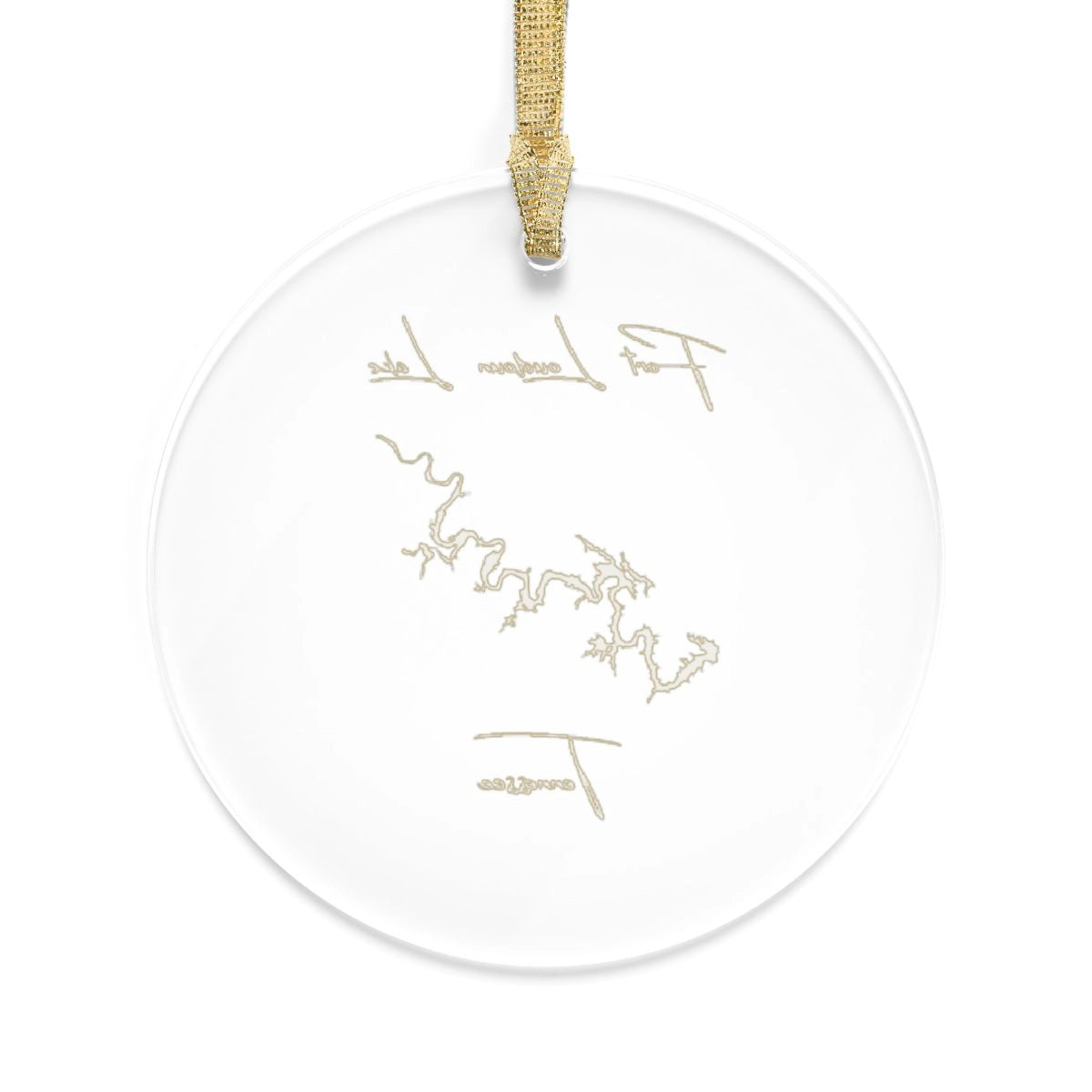 Tennessee Fort Loudoun Lake Tree Ornament other position view from back round.webp