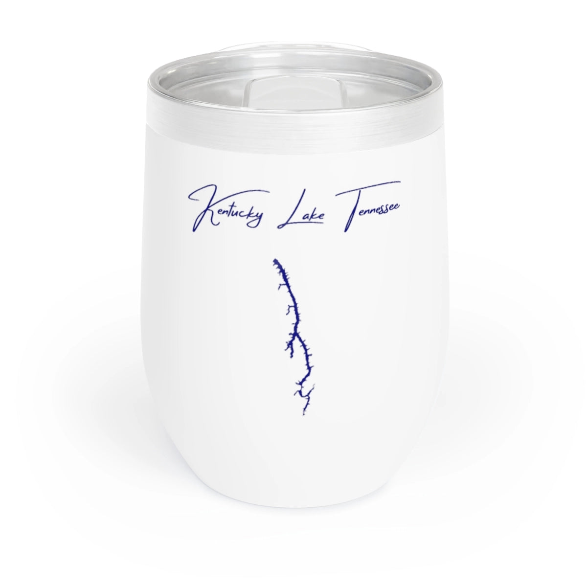 Tennessee Kentucky Lake Wine Tumbler front position view from front white.webp