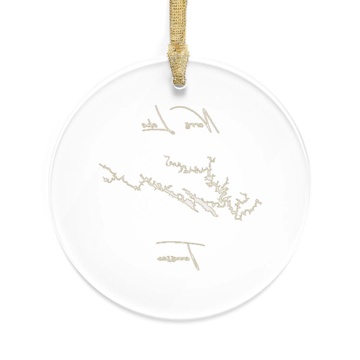 Tennessee Norris Lake Tree Ornament other position view from back round.webp