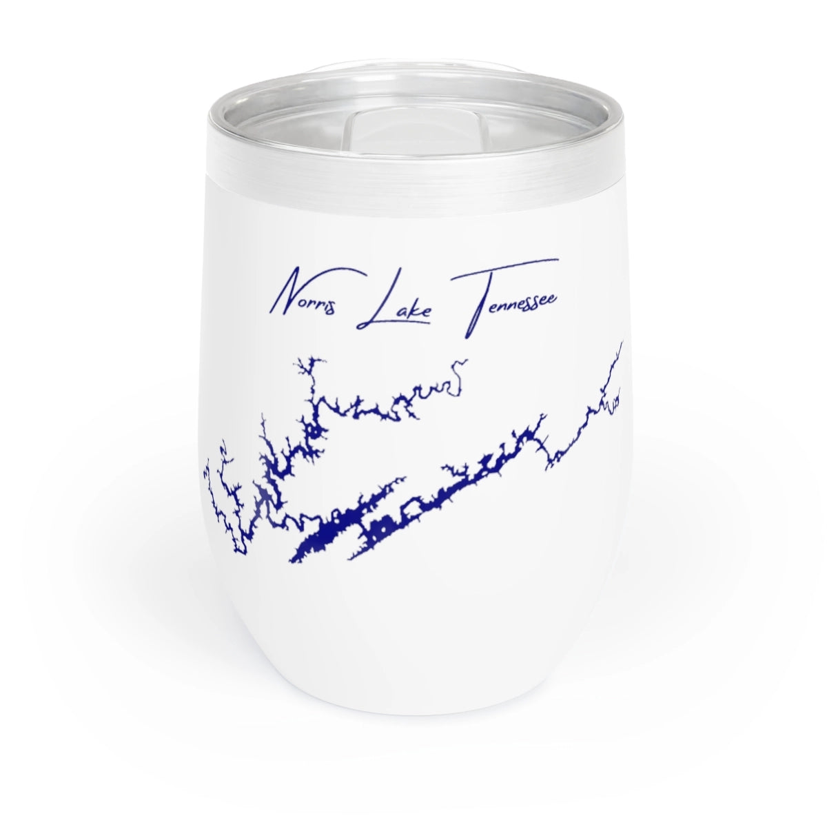 Tennessee Norris Lake Wine Tumbler front position view from front white.webp