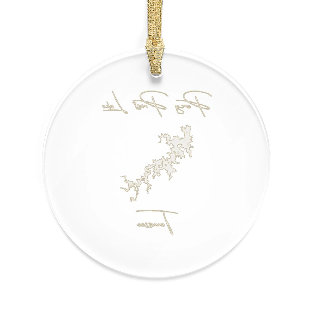 Tennessee Percy Priest Lake Tree Ornament other position view from back round.webp