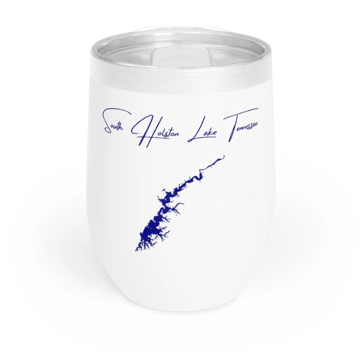 Tennessee South Holston Lake Wine Tumbler front position view from front white.webp
