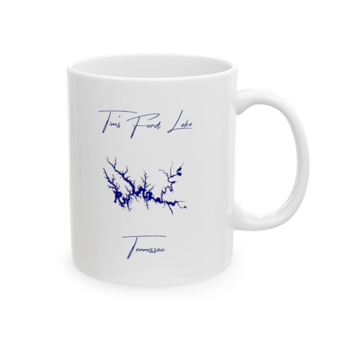 Tennessee Tim's Ford Lake Ceramic Mug other position view from right 11oz.webp