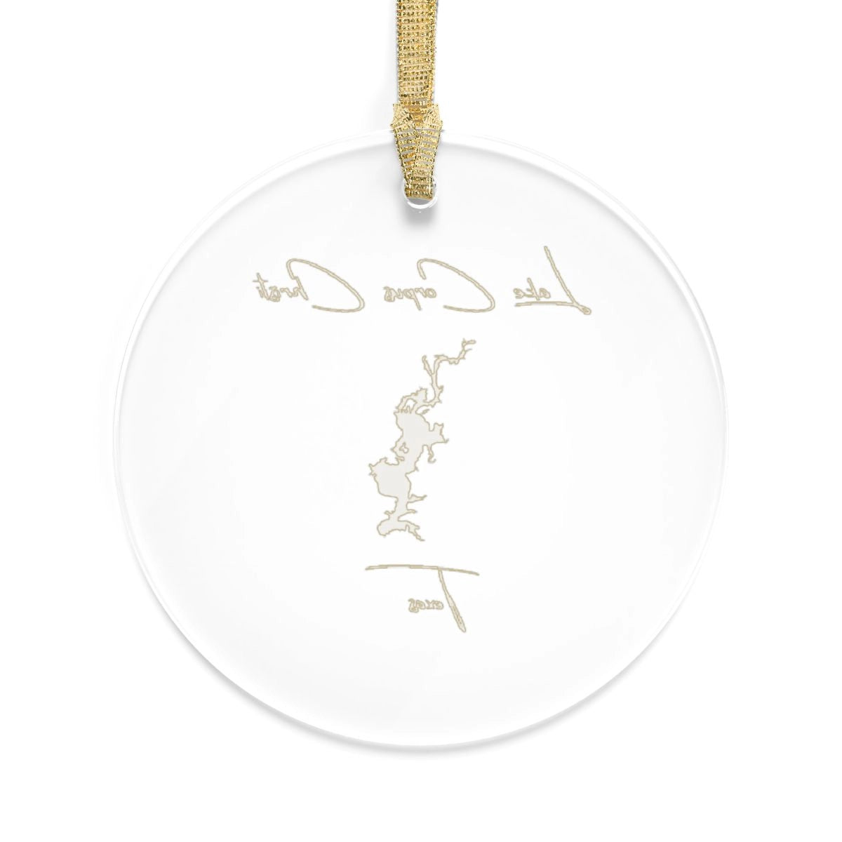 Texas Lake Corpus Christi Tree Ornament other position view from back round.webp