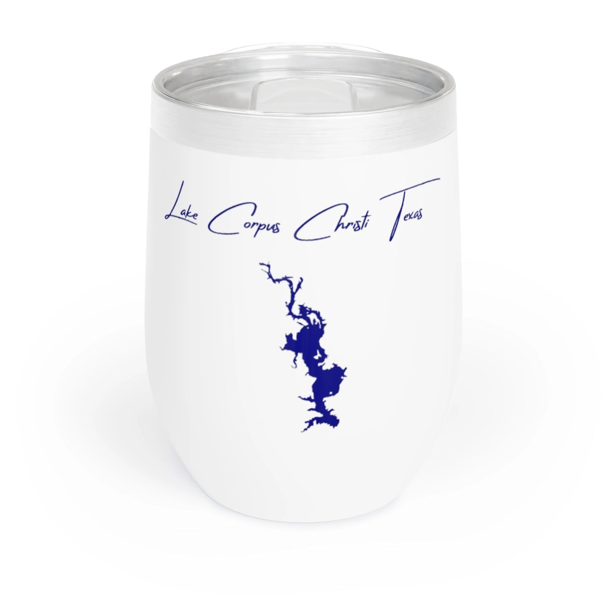 Texas Lake Corpus Christi Wine Tumbler front position view from front white.webp
