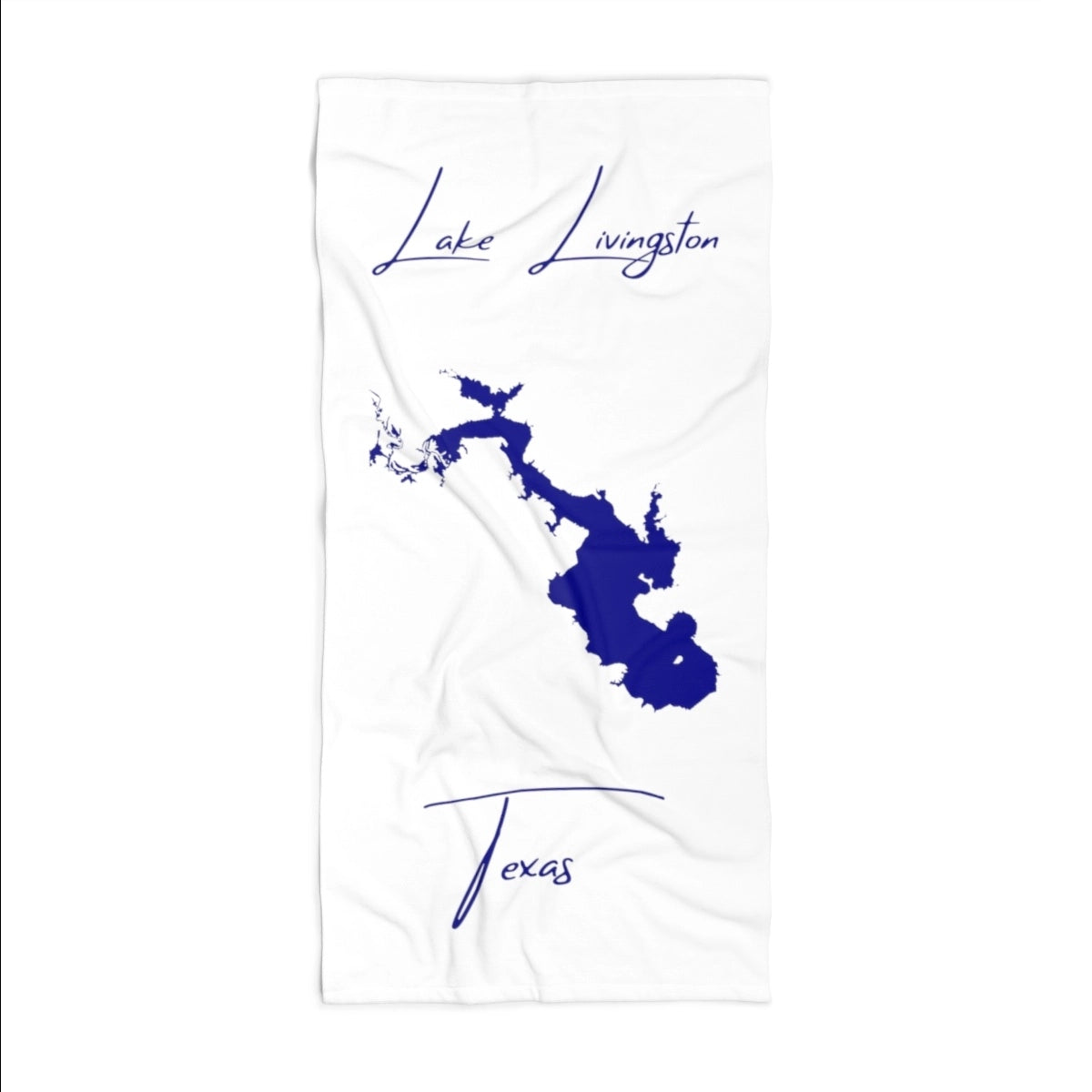 Texas Lake Livingston Beach Towel front position view from front 36 x 72.webp