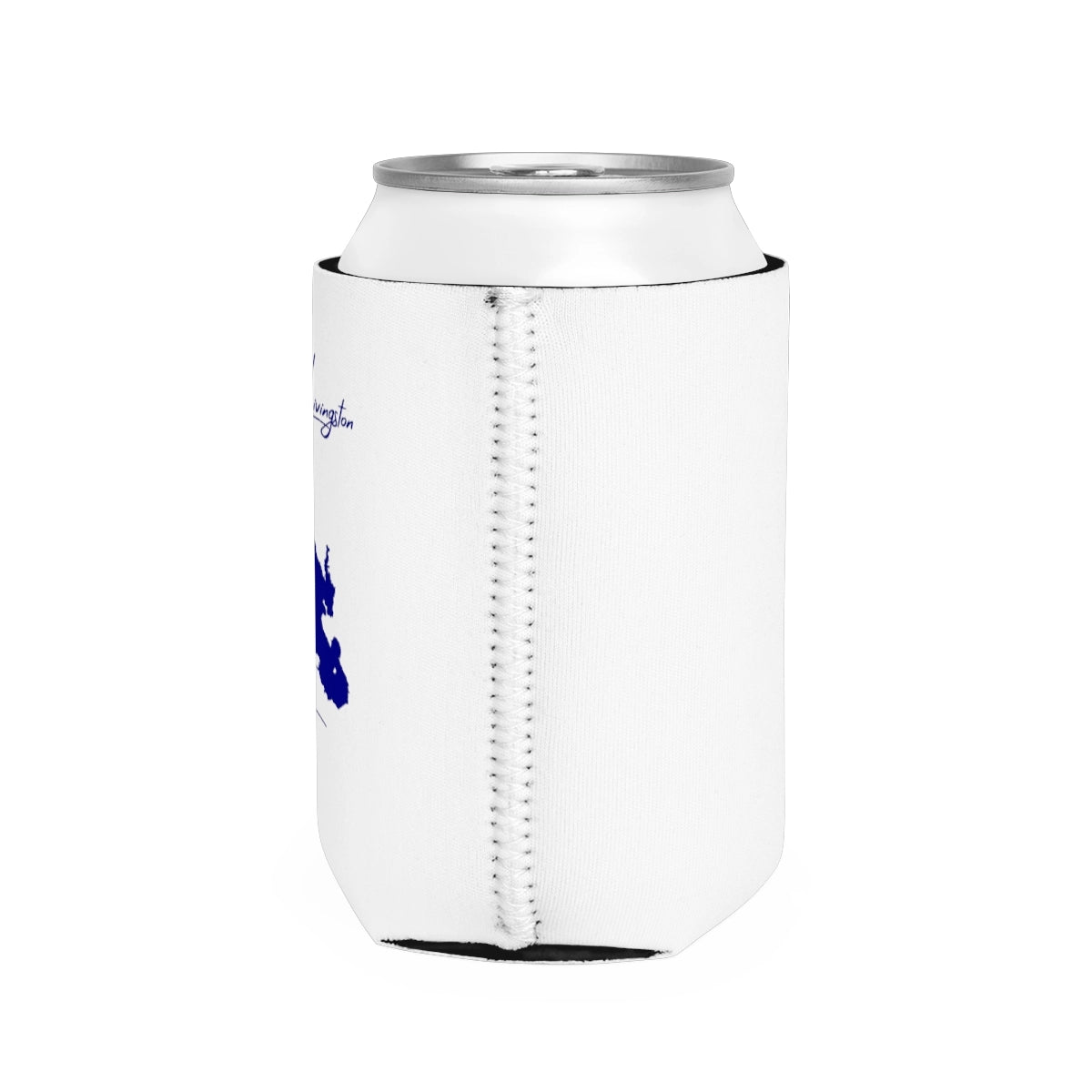Texas Lake Livingston Can Koozie all position view from right white.webp