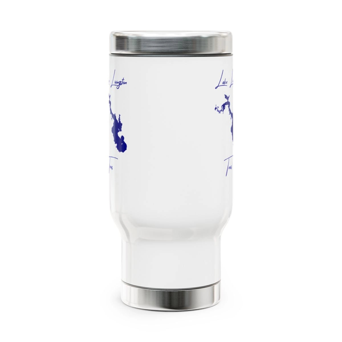 Texas Lake Livingston Travel Mug other position view from front 14oz.webp