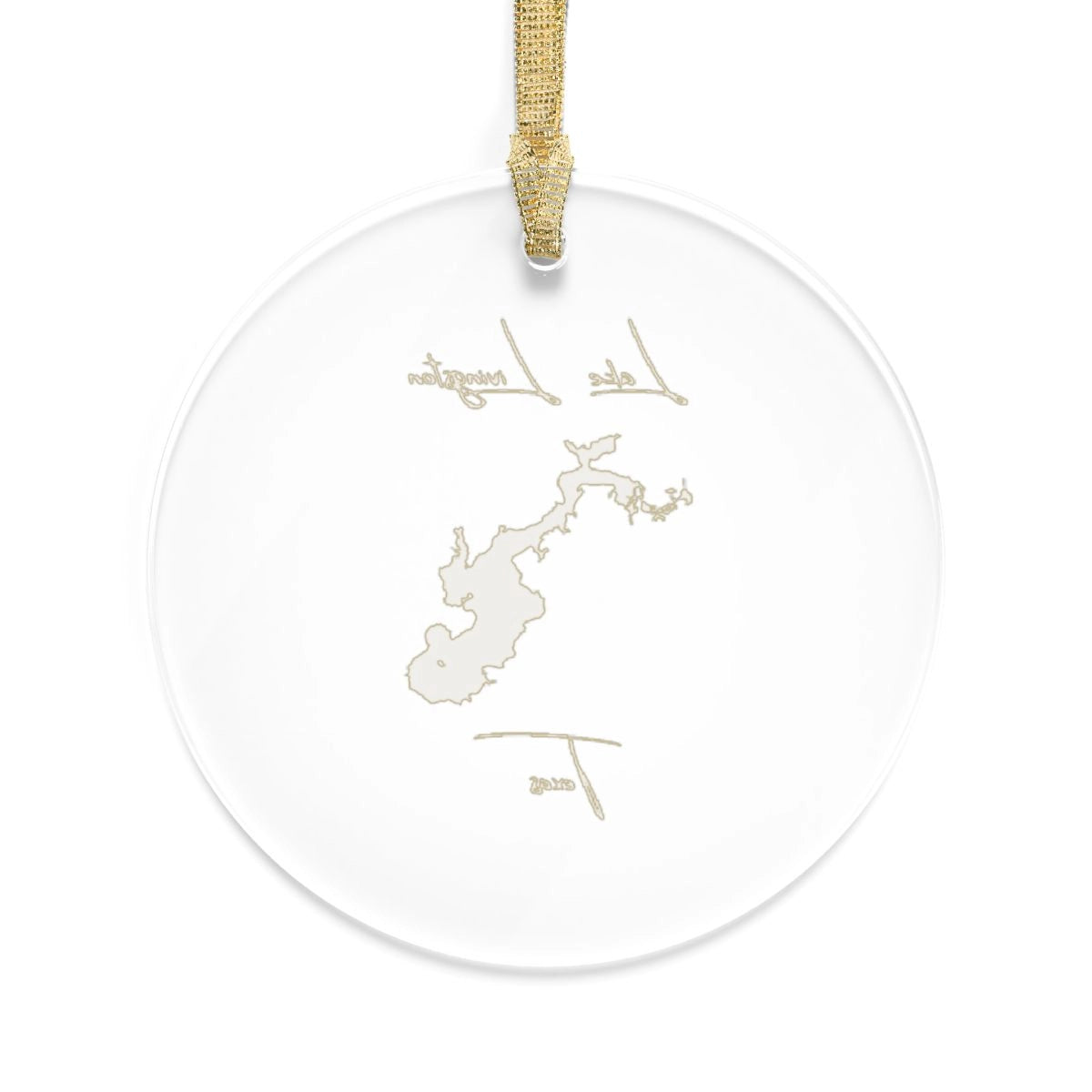 Texas Lake Livingston Tree Ornament other position view from back round.webp