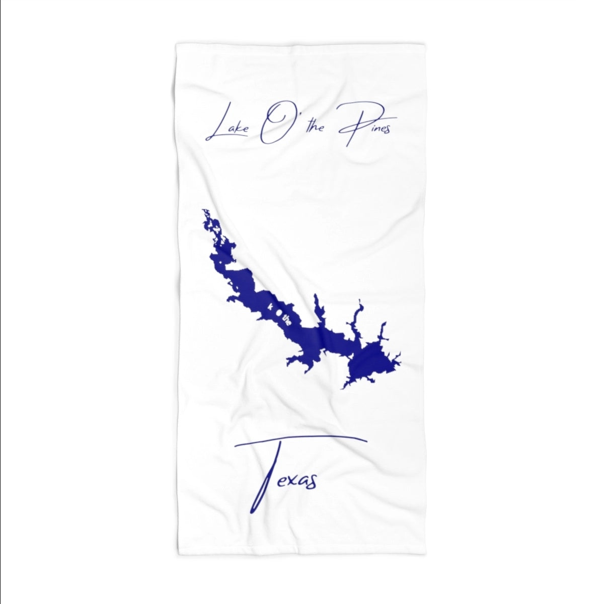 Texas Lake O' the Pines Beach Towel front position view from front 36 x 72.webp