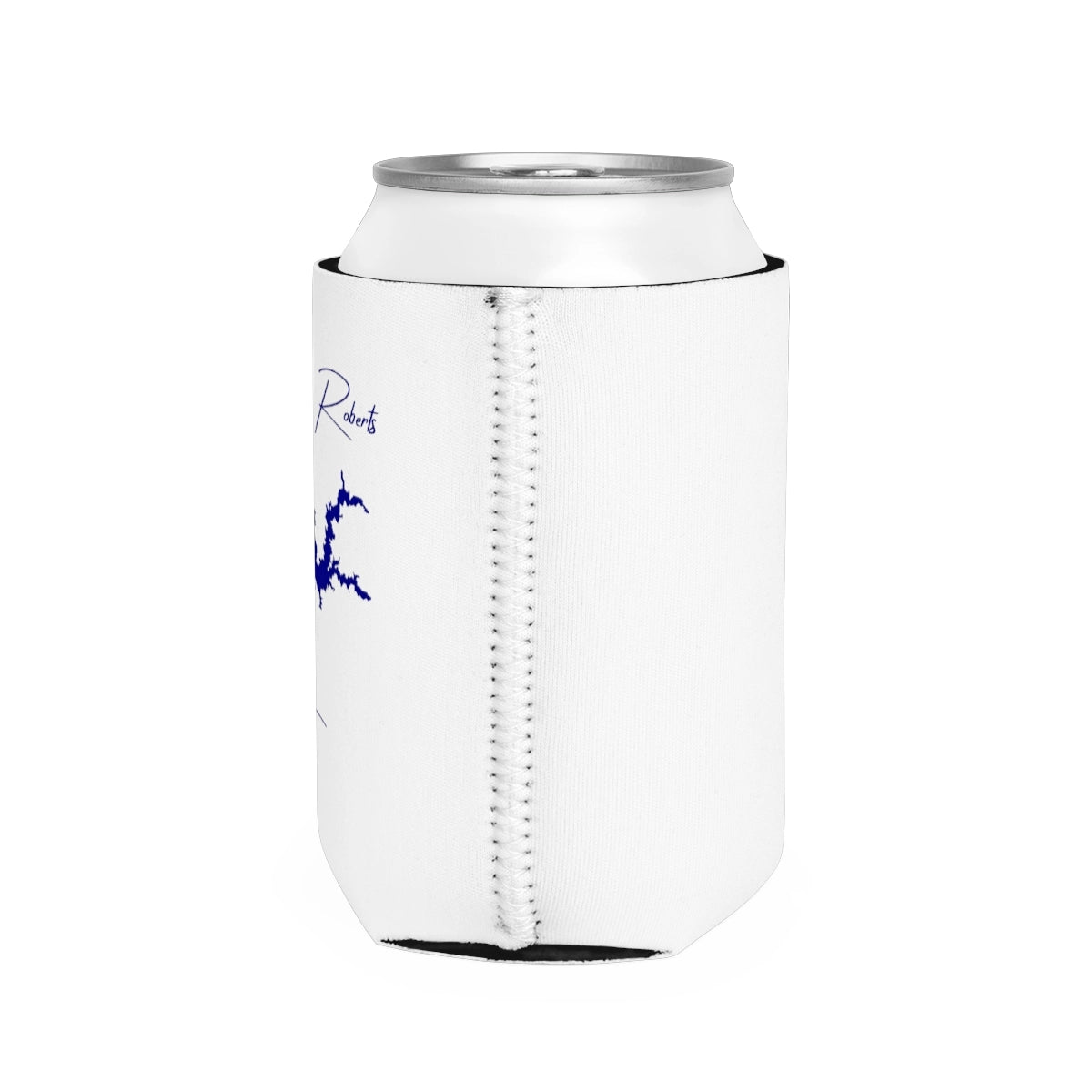 Texas Lake Ray Roberts Can Koozie all position view from right white.webp