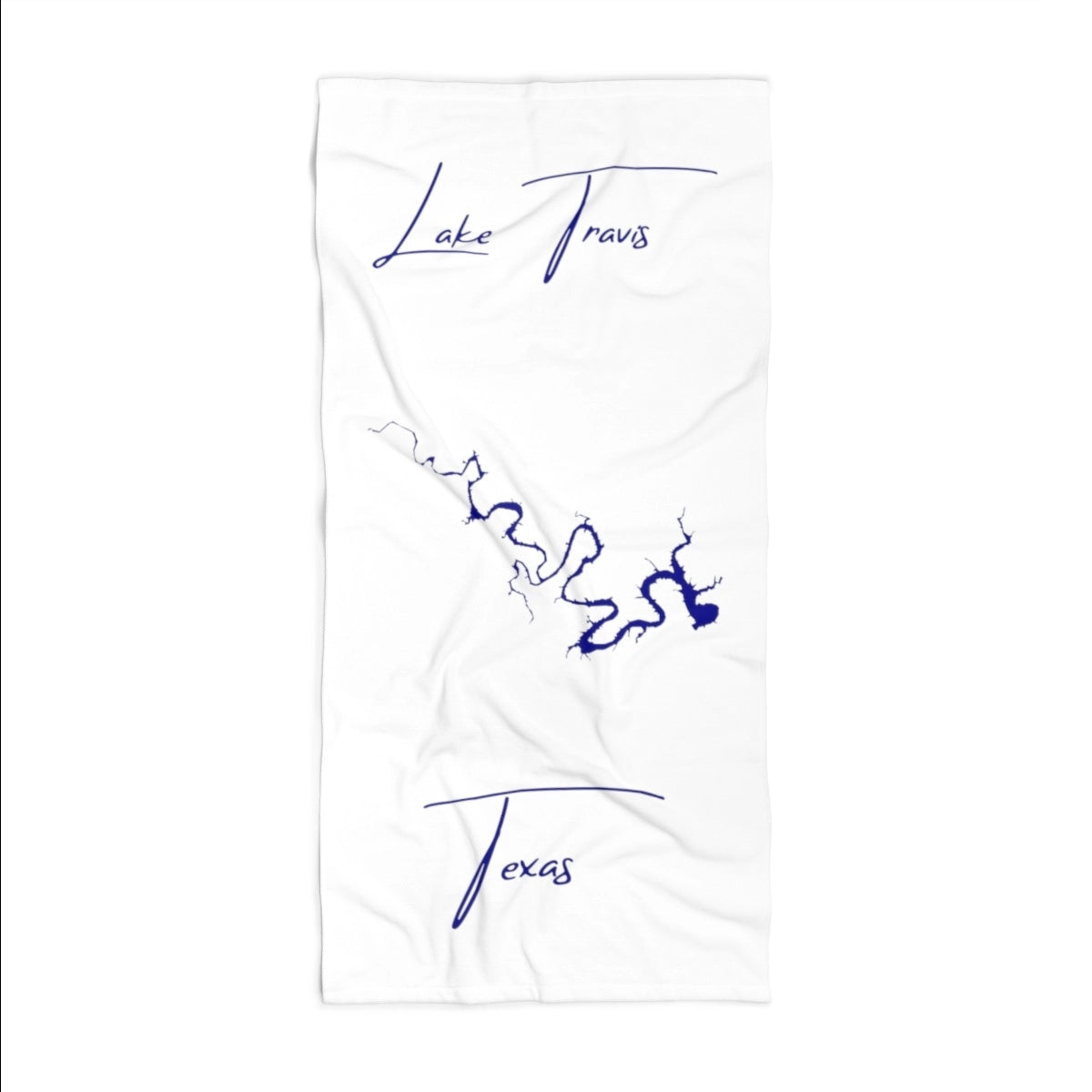 Texas Lake Travis Beach Towel front position view from front 36 x 72.webp