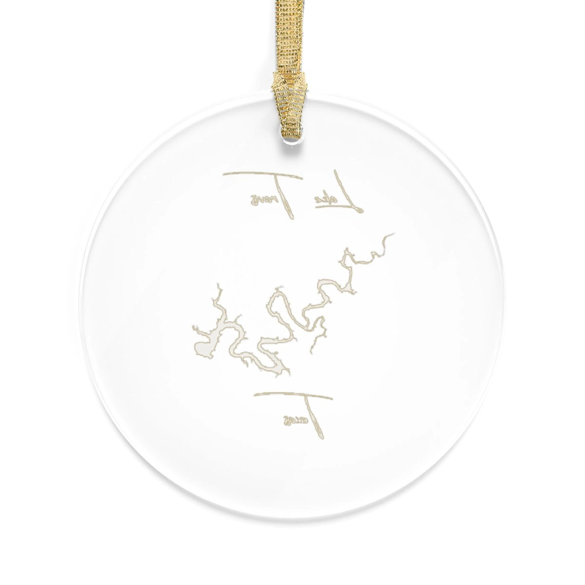 Texas Lake Travis Tree Ornament other position view from back round.webp