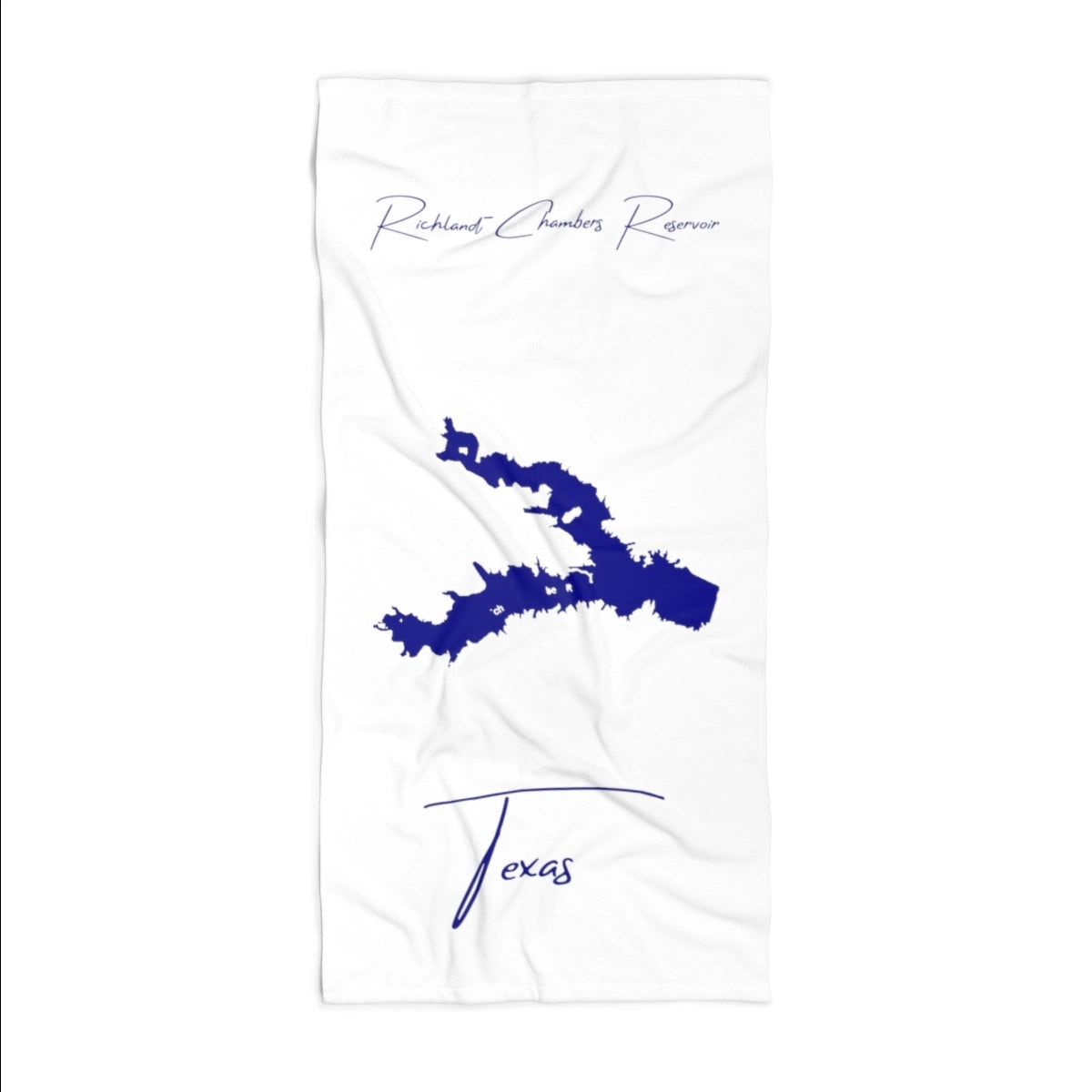 Texas Richland-Chambers Reservoir Beach Towel front position view from front 36 x 72.webp
