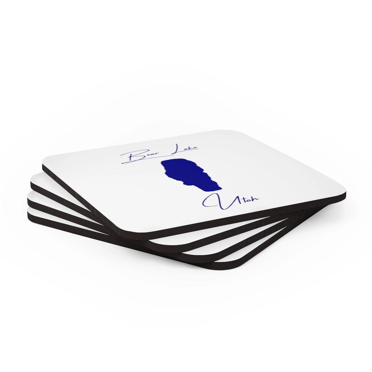 Utah Bear Lake Coaster Set front position view from stacked 3.75 x 3.75.webp