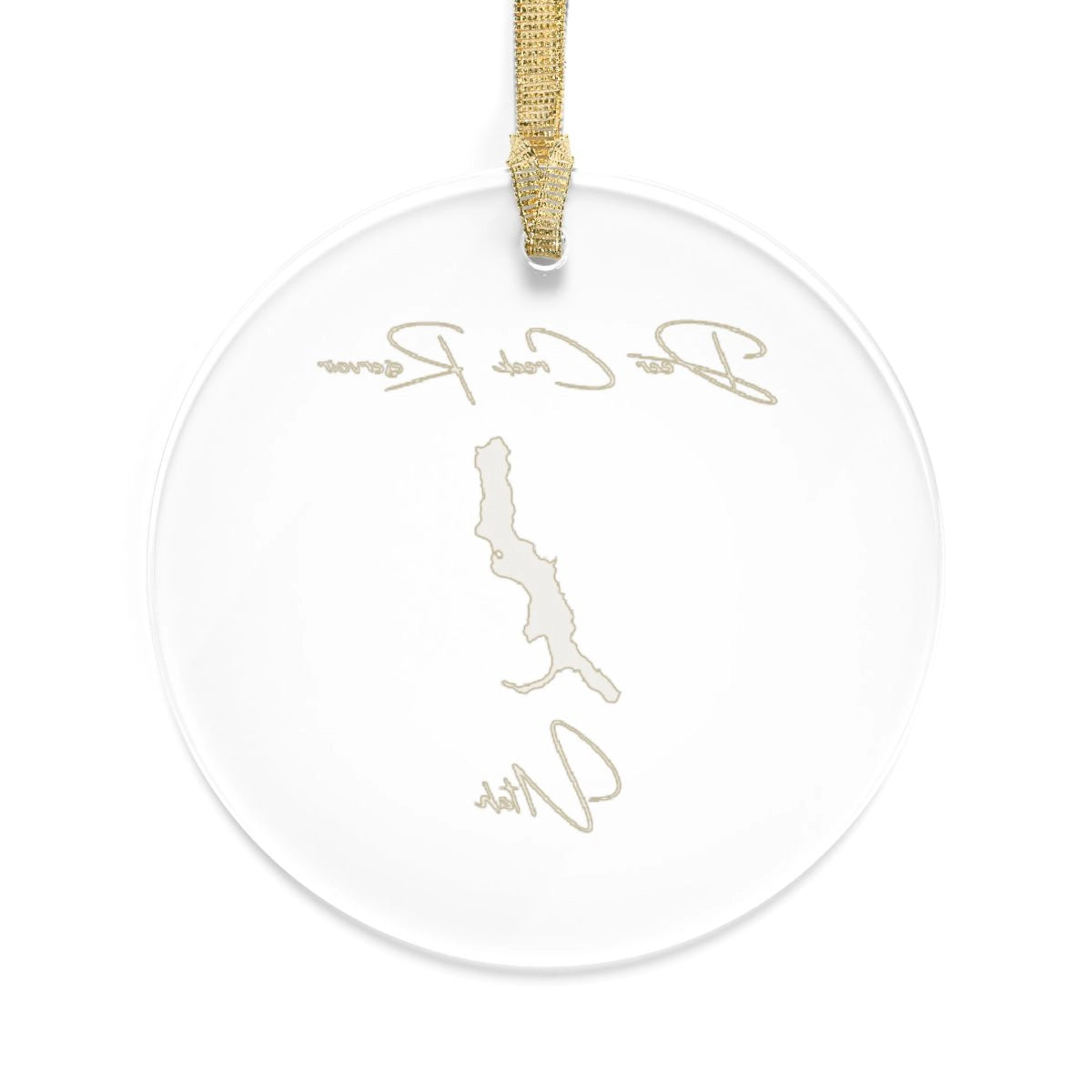 Utah Deer Creek Reservoir Tree Ornament other position view from back round.webp