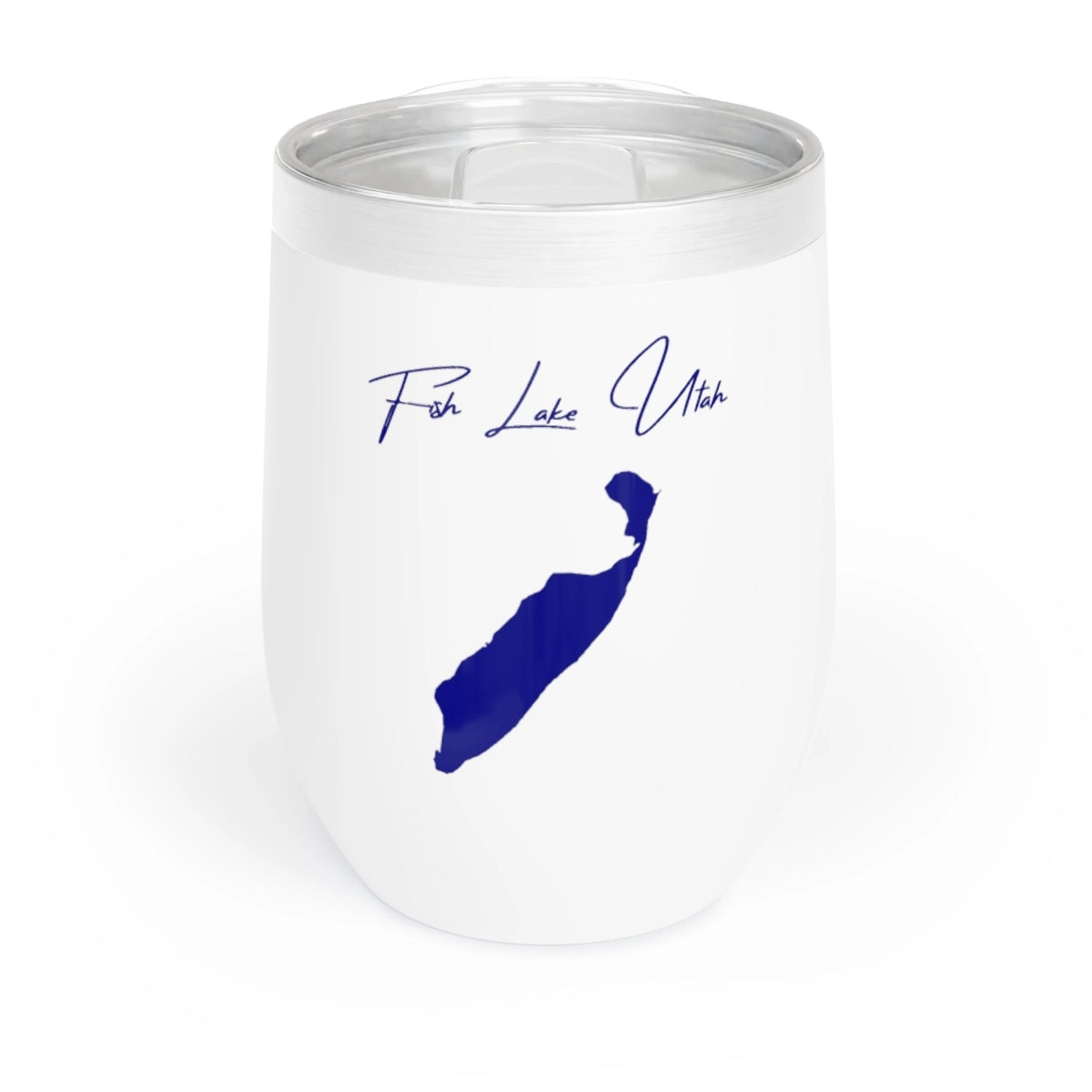 Utah Fish Lake Wine Tumbler front position view from front white.webp