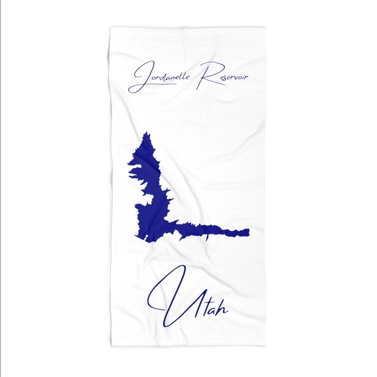Utah Jordanelle Reservoir Beach Towel front position view from front 36 x 72.webp