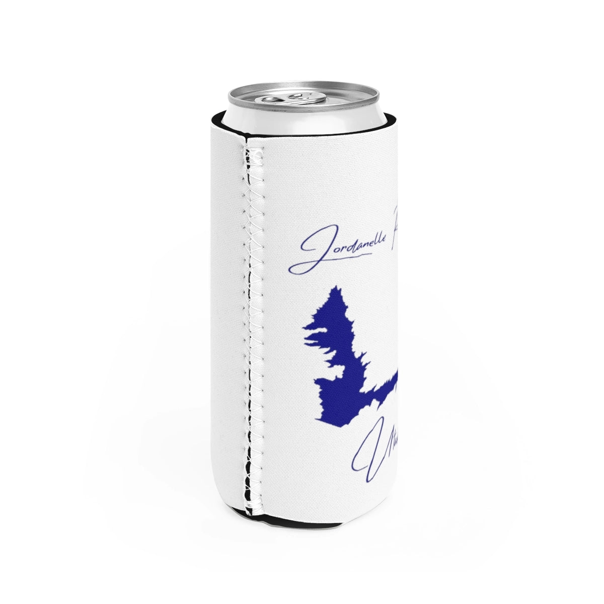 Utah Jordanelle Reservoir Slim Can Koozie all position view from right white.webp