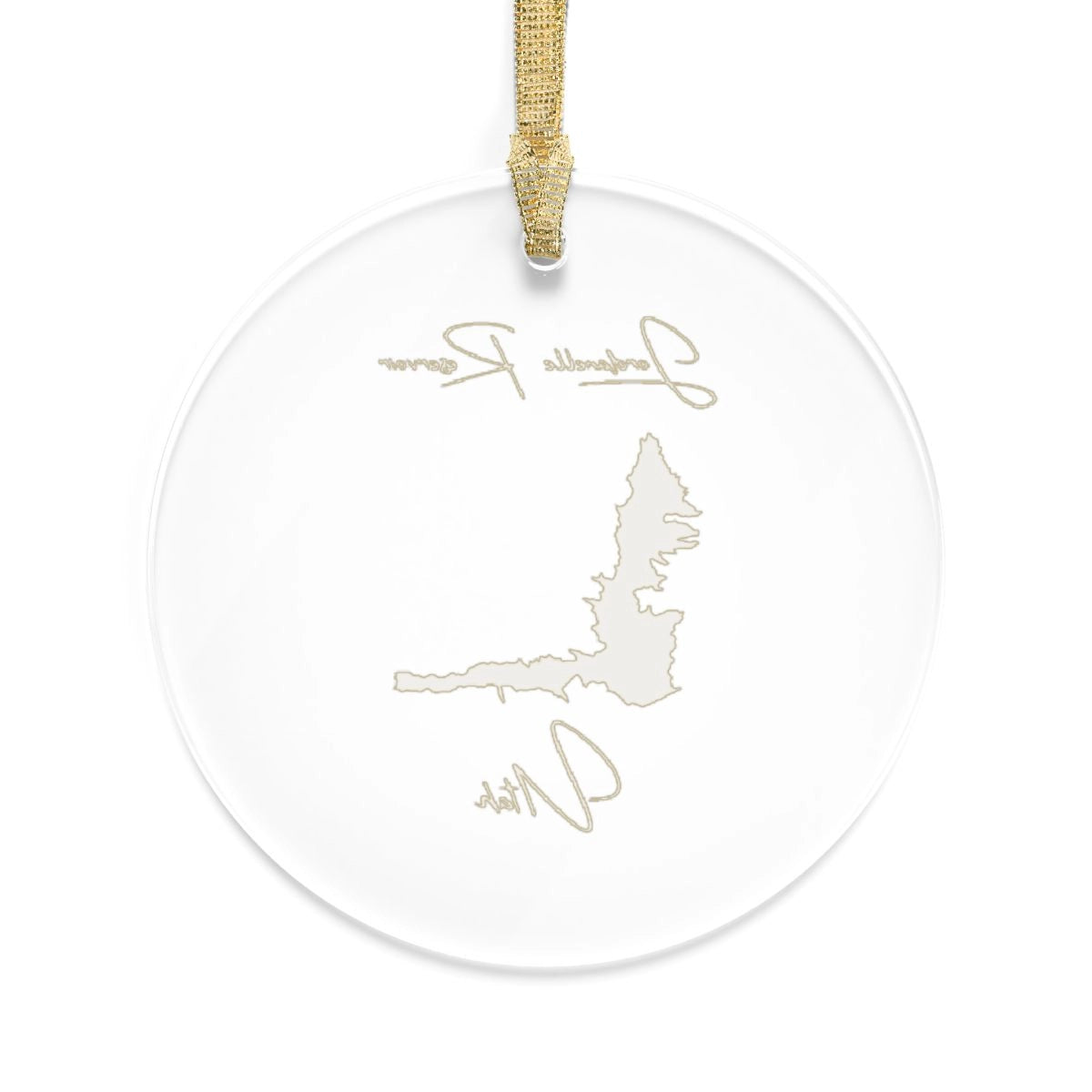 Utah Jordanelle Reservoir Tree Ornament other position view from back round.webp