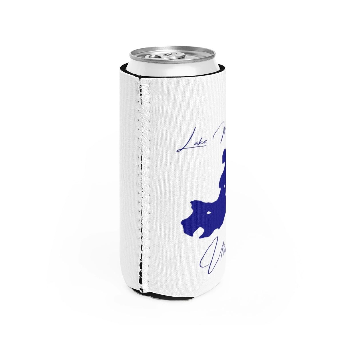 Utah Lake Mary Slim Can Koozie all position view from right white.webp