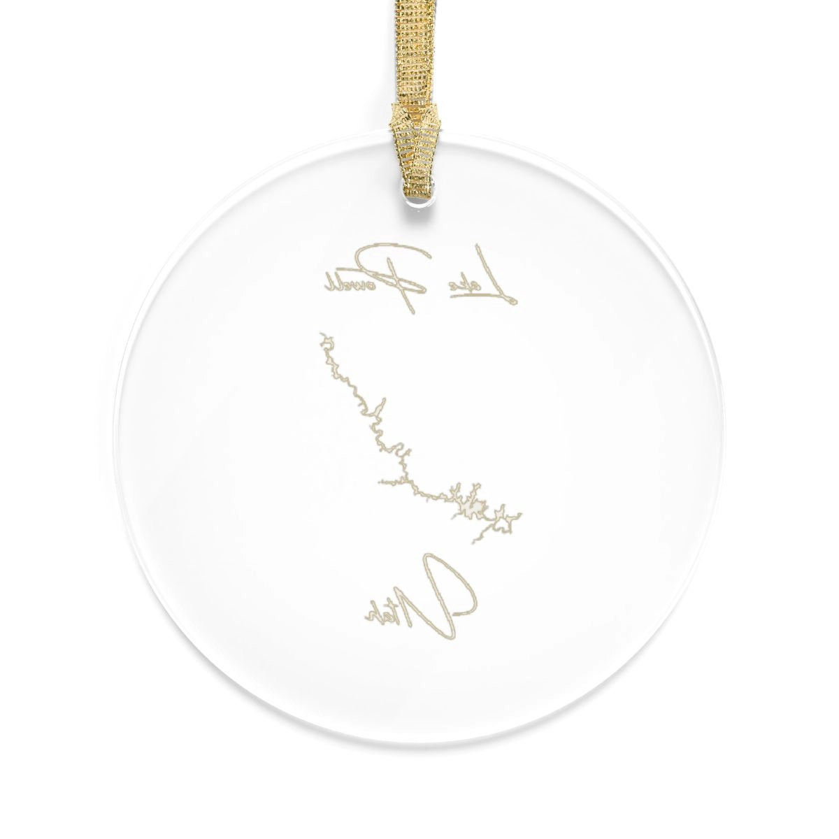 Utah Lake Powell Tree Ornament other position view from back round.webp