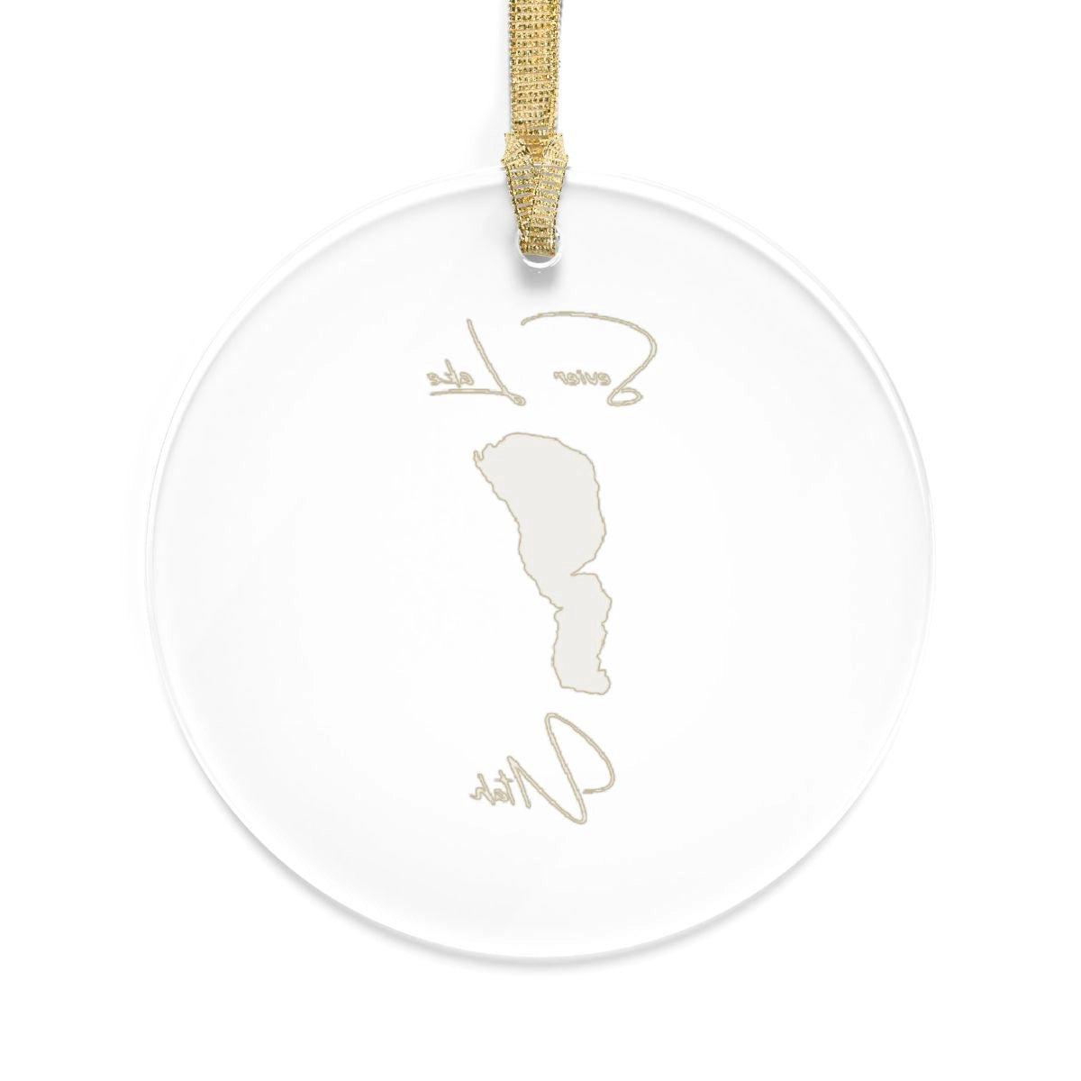 Utah Sevier Lake Tree Ornament other position view from back round.webp