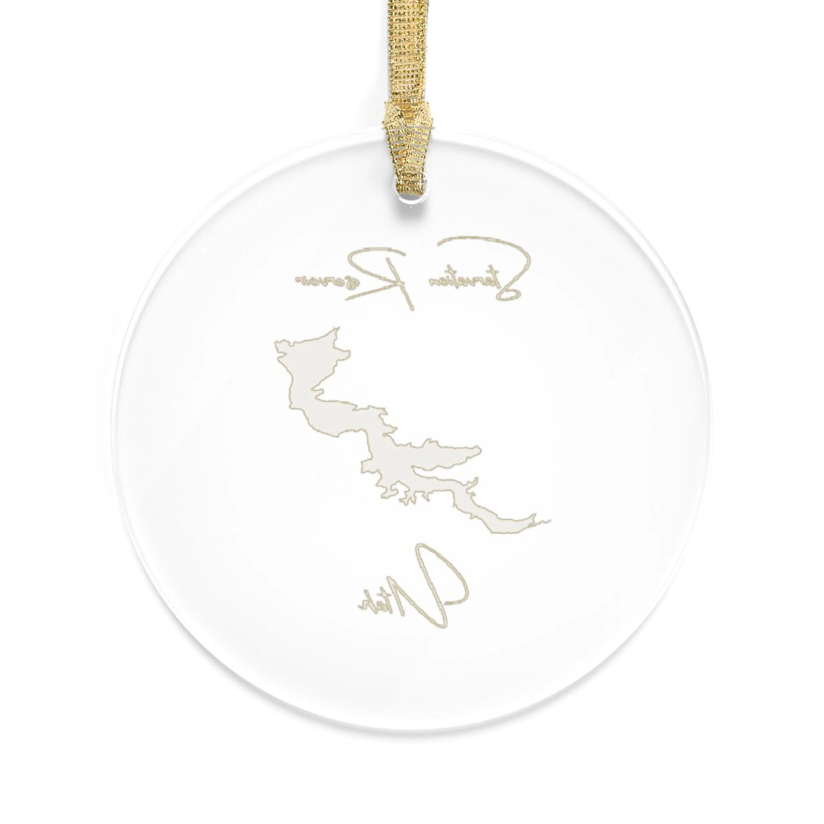 Utah Starvation Reservoir Tree Ornament other position view from back round.webp