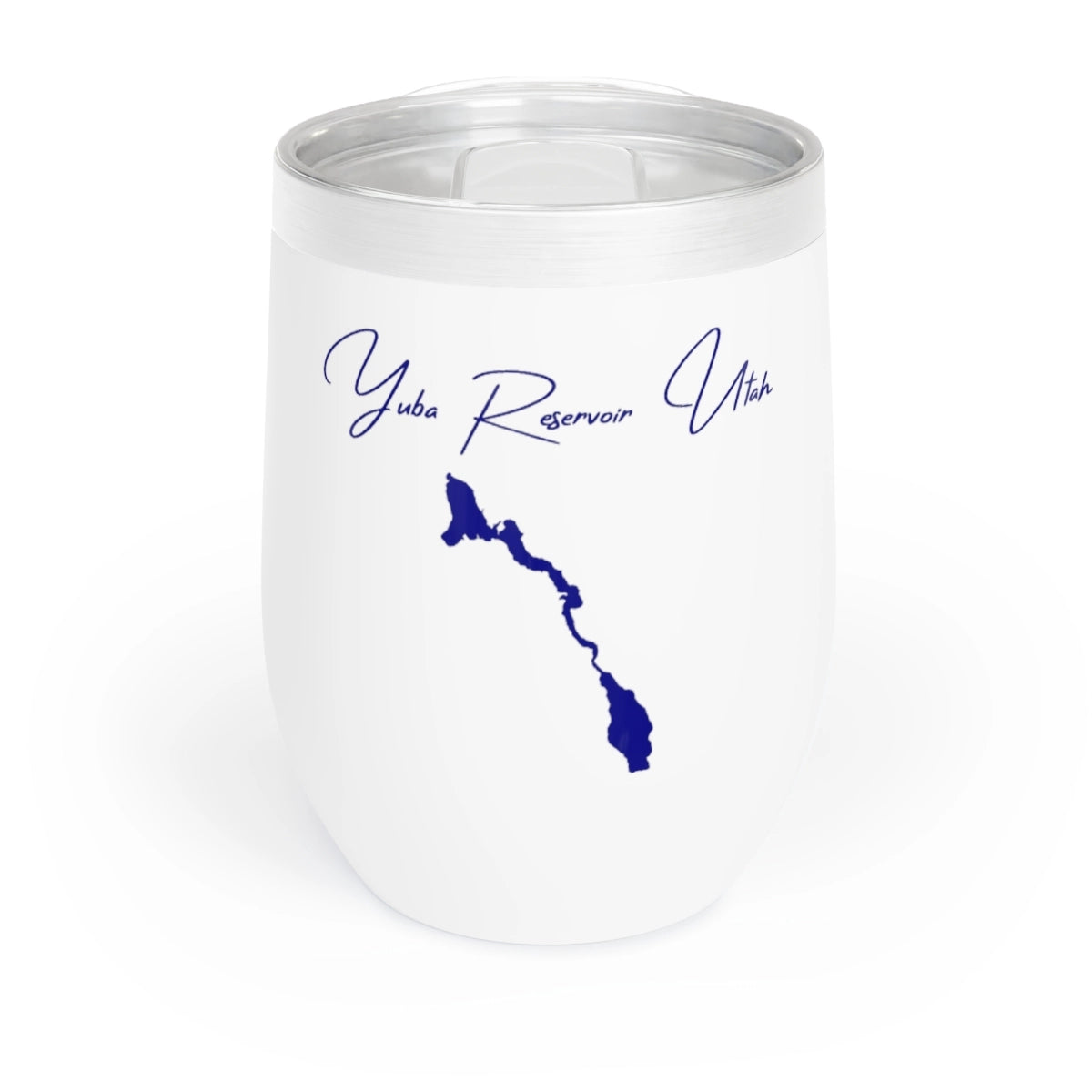 Utah Yuba Reservoir Wine Tumbler front position view from front white.webp