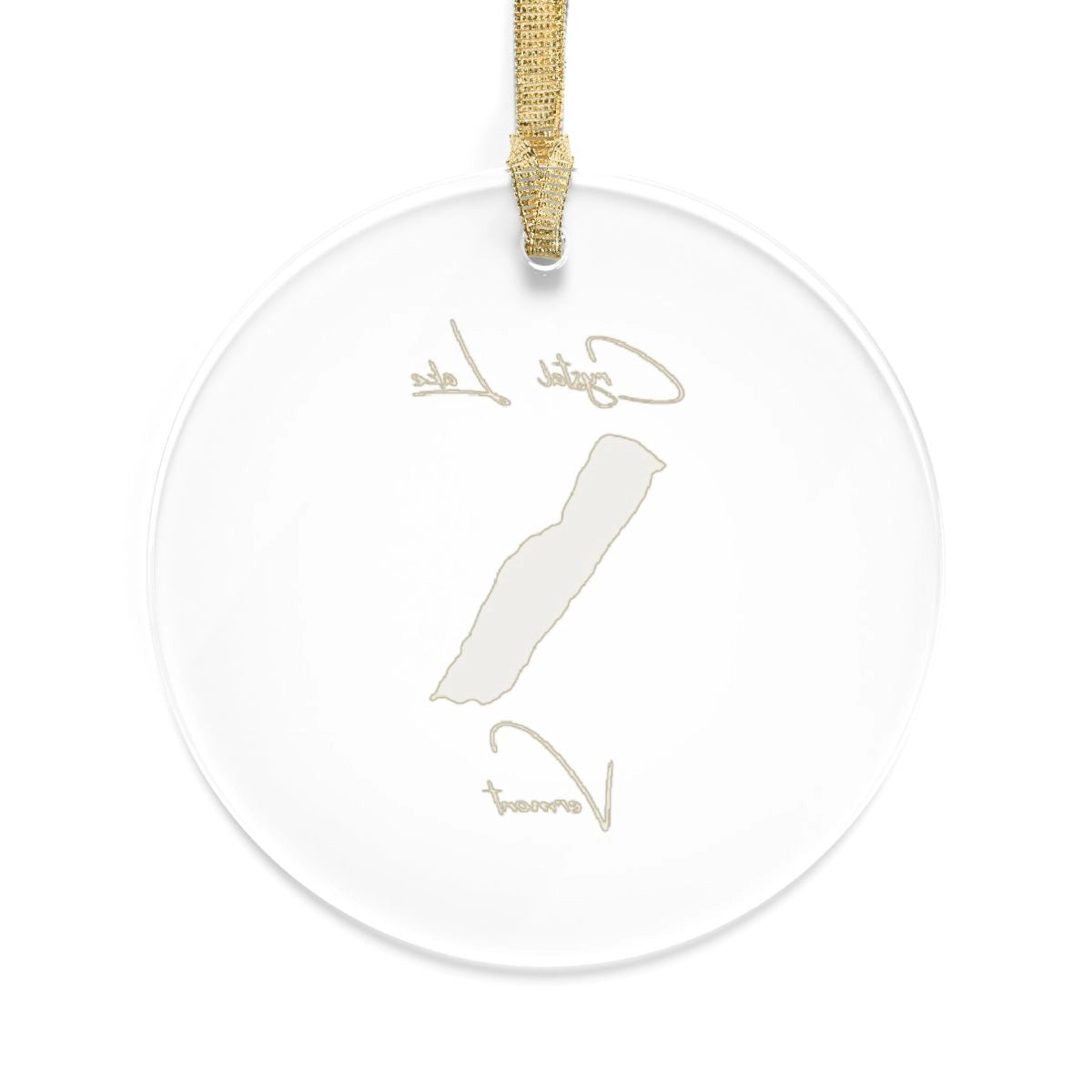 Vermont Crystal Lake Tree Ornament other position view from back round.webp