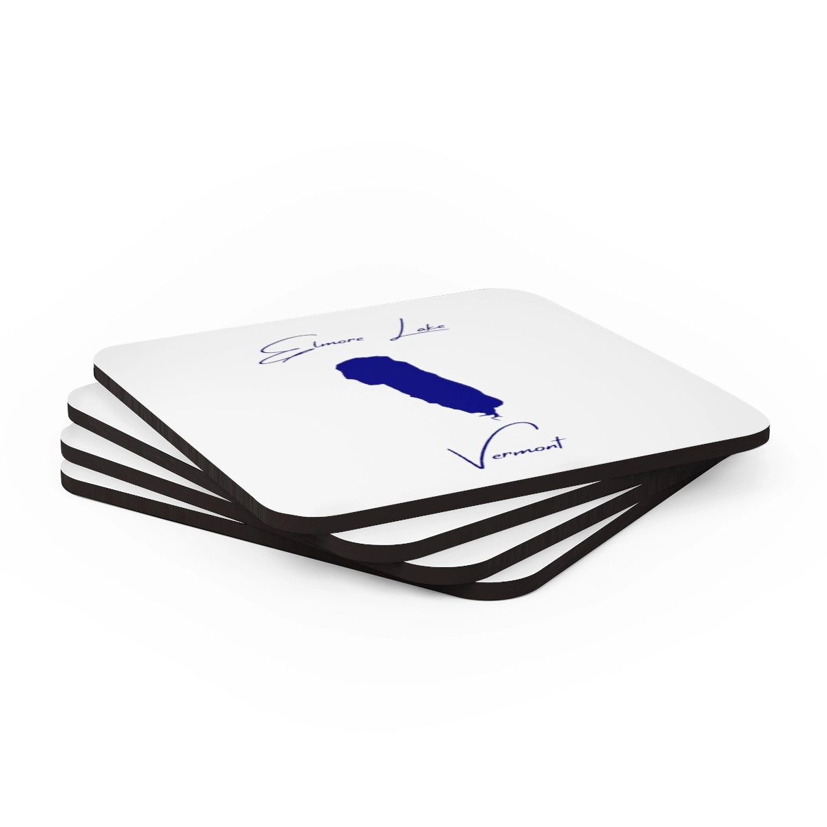 Vermont Elmore Lake Coaster Set front position view from stacked 3.75 x 3.75.webp